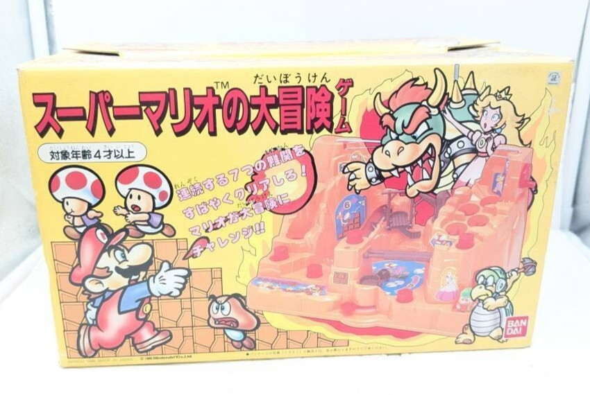 JUNK Retro Toy Bandai Super Mario Great Adventure Game Nintendo 1986 with Boxed