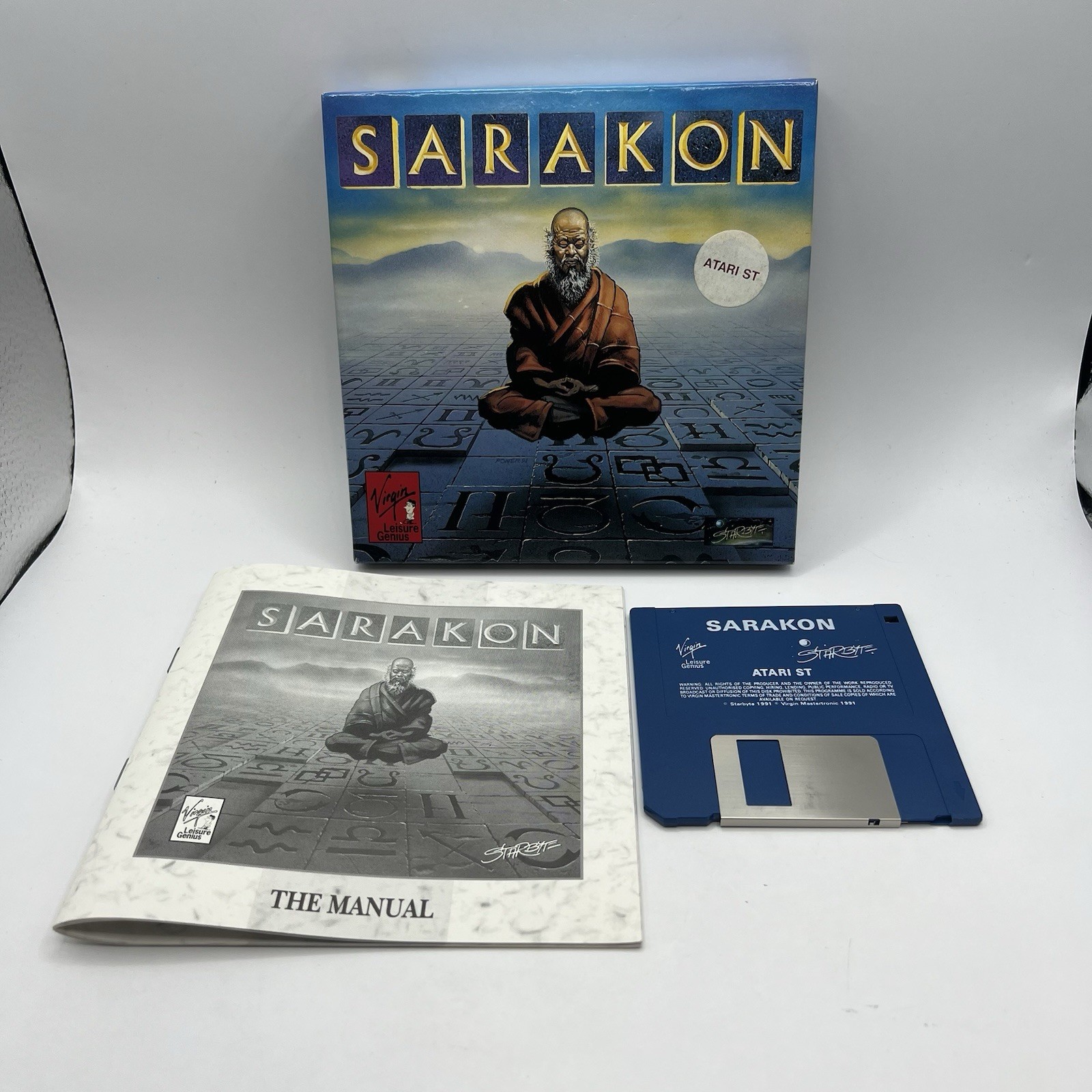 Sarakon Atari ST PAL Tested Complete Puzzle Game Virgin Leisure Genius