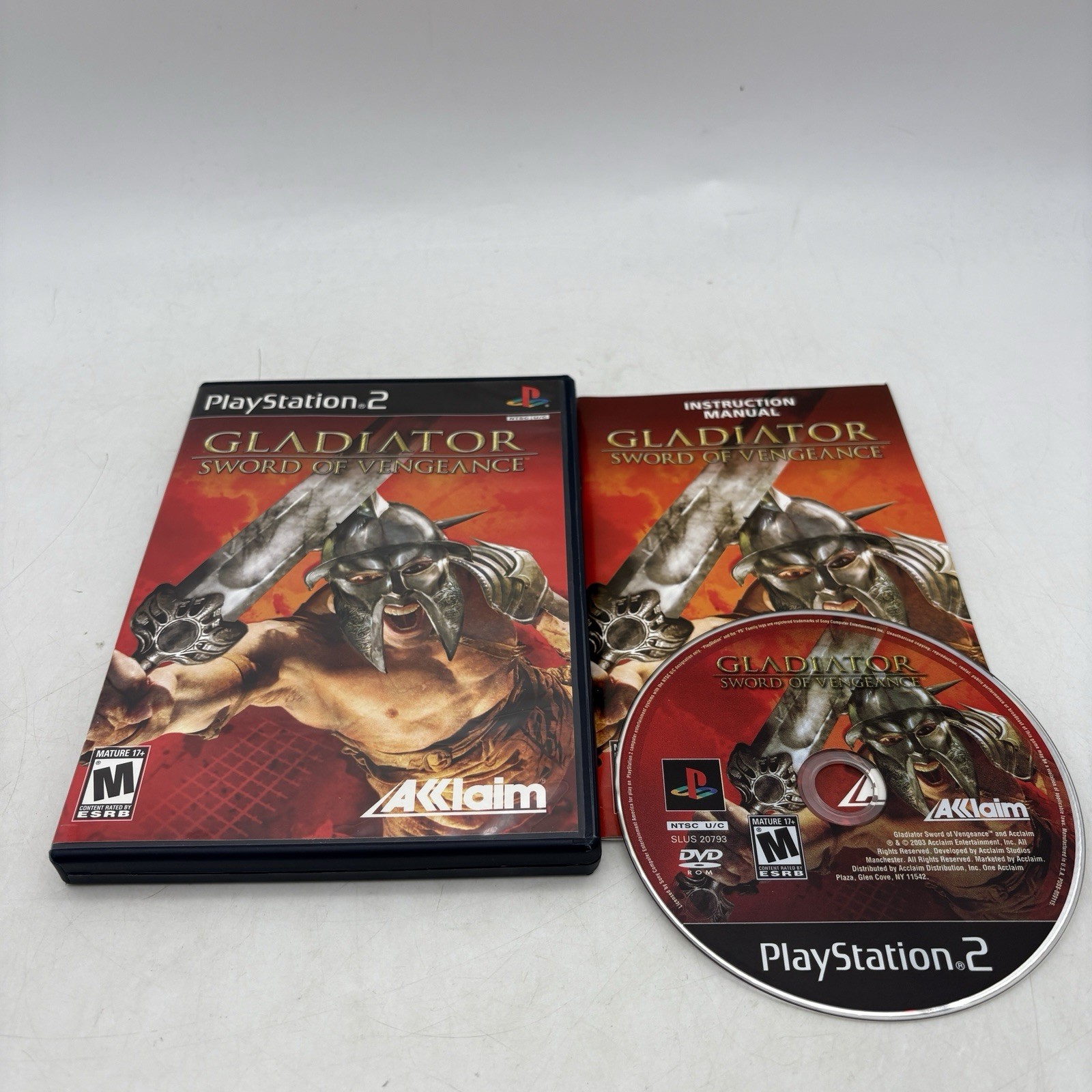 Gladiator: Sword of Vengeance Sony PlayStation 2 Complete w/ Manual CIB Tested