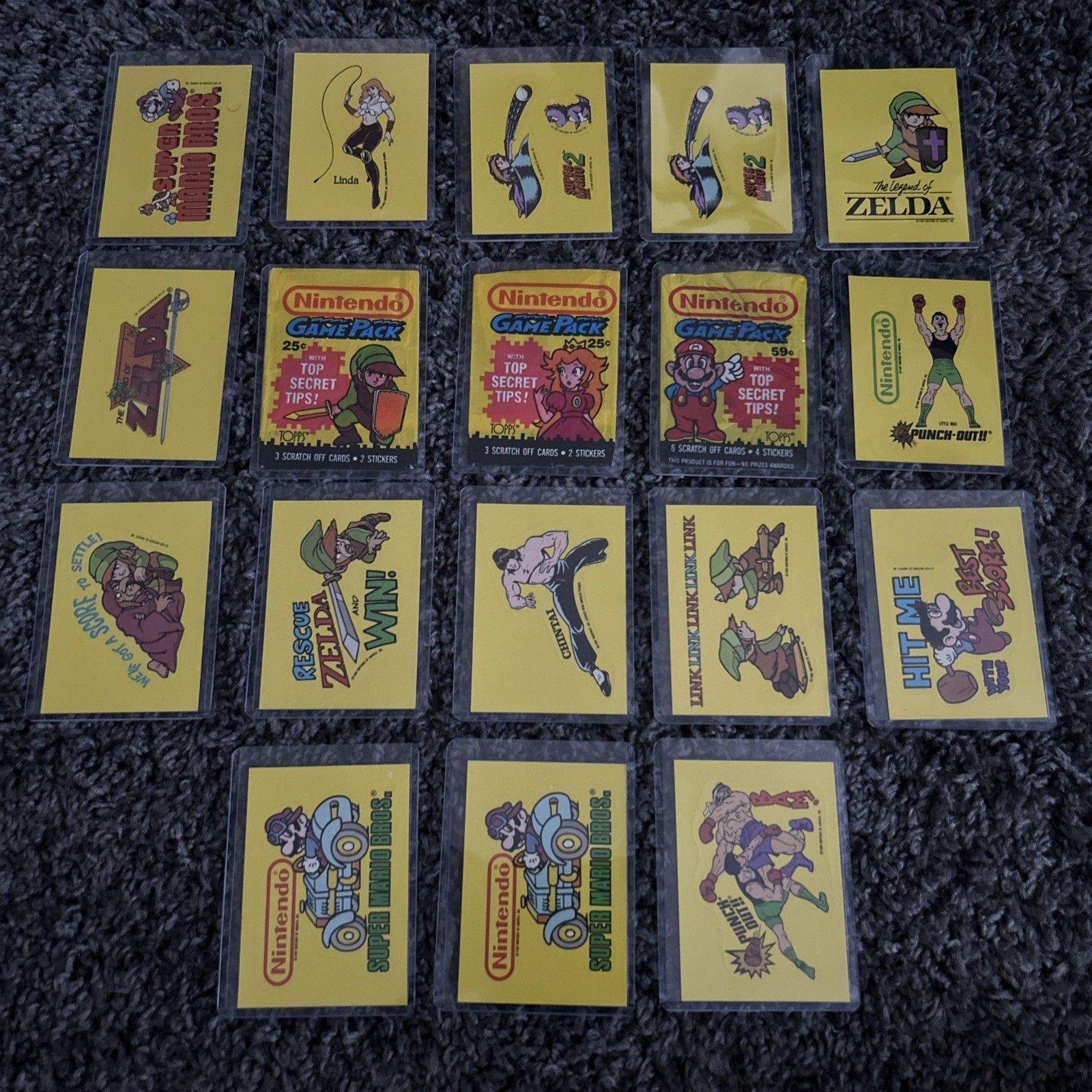1989 Topps Nintendo Game Packs Lot Scratch-Offs Stickers Wrappers Vintage NES