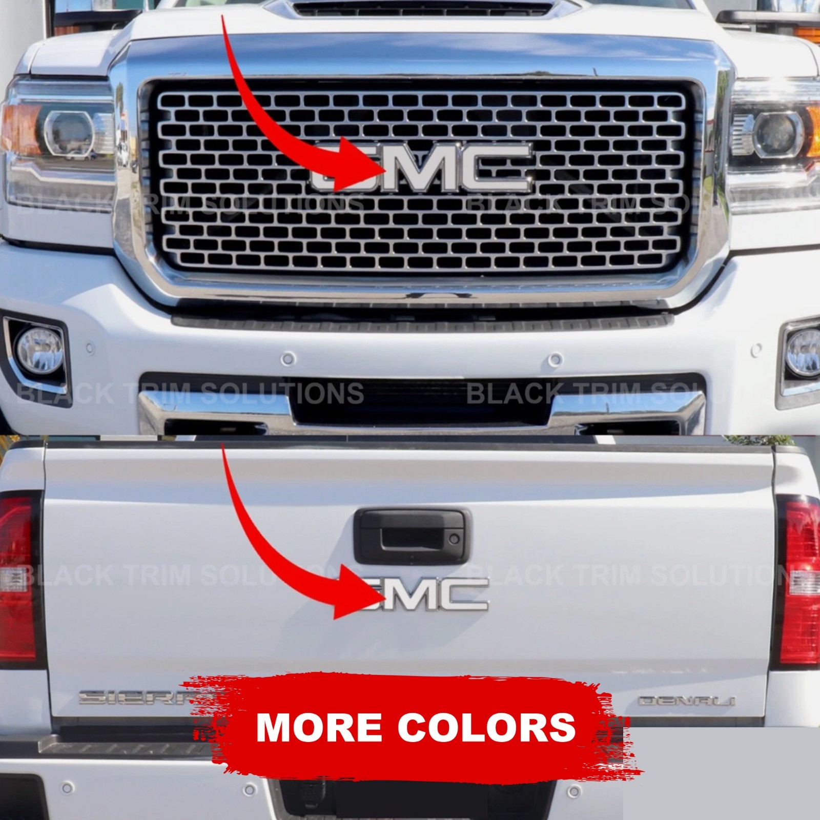 For 2015-2018 Gmc Sierra 2500 COLOR Overlay DECAL x2 for Emblem 2016 2017 2018