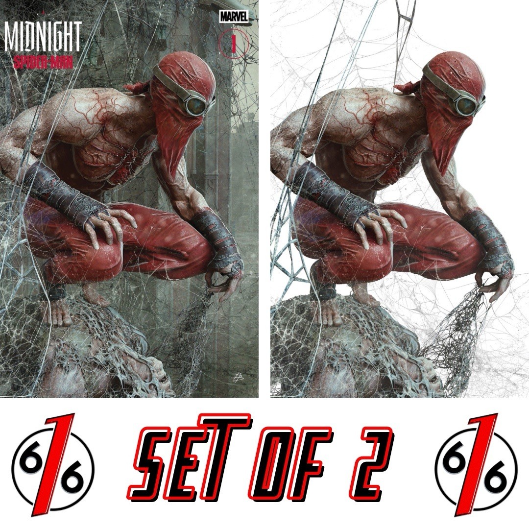 🔥 MIDNIGHT SPIDER-MAN 1 BJORN BARENDS 616 COMICS Variant AB Set LTD 1000