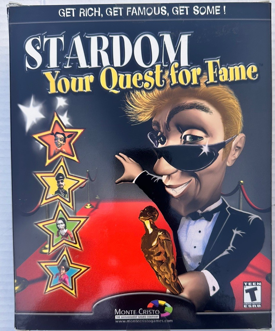 Stardom: Your Quest for Fame PC CD get rich & famous celebrity wealthy sim game