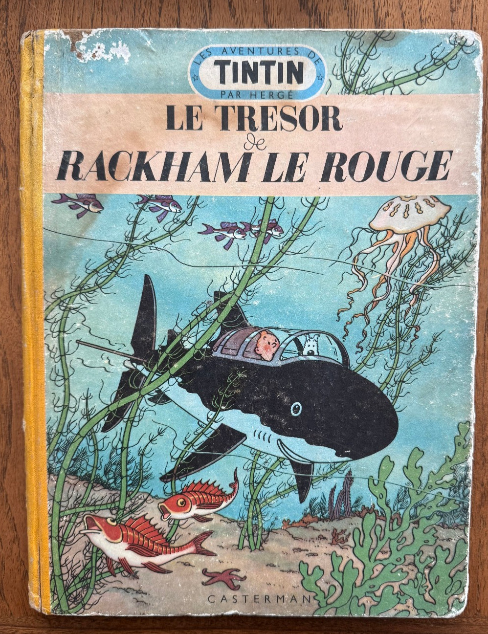 Hergé Tintin Le Trésor de Rackham Le Rouge Médaillon Bleu B-7 1952 Belgium