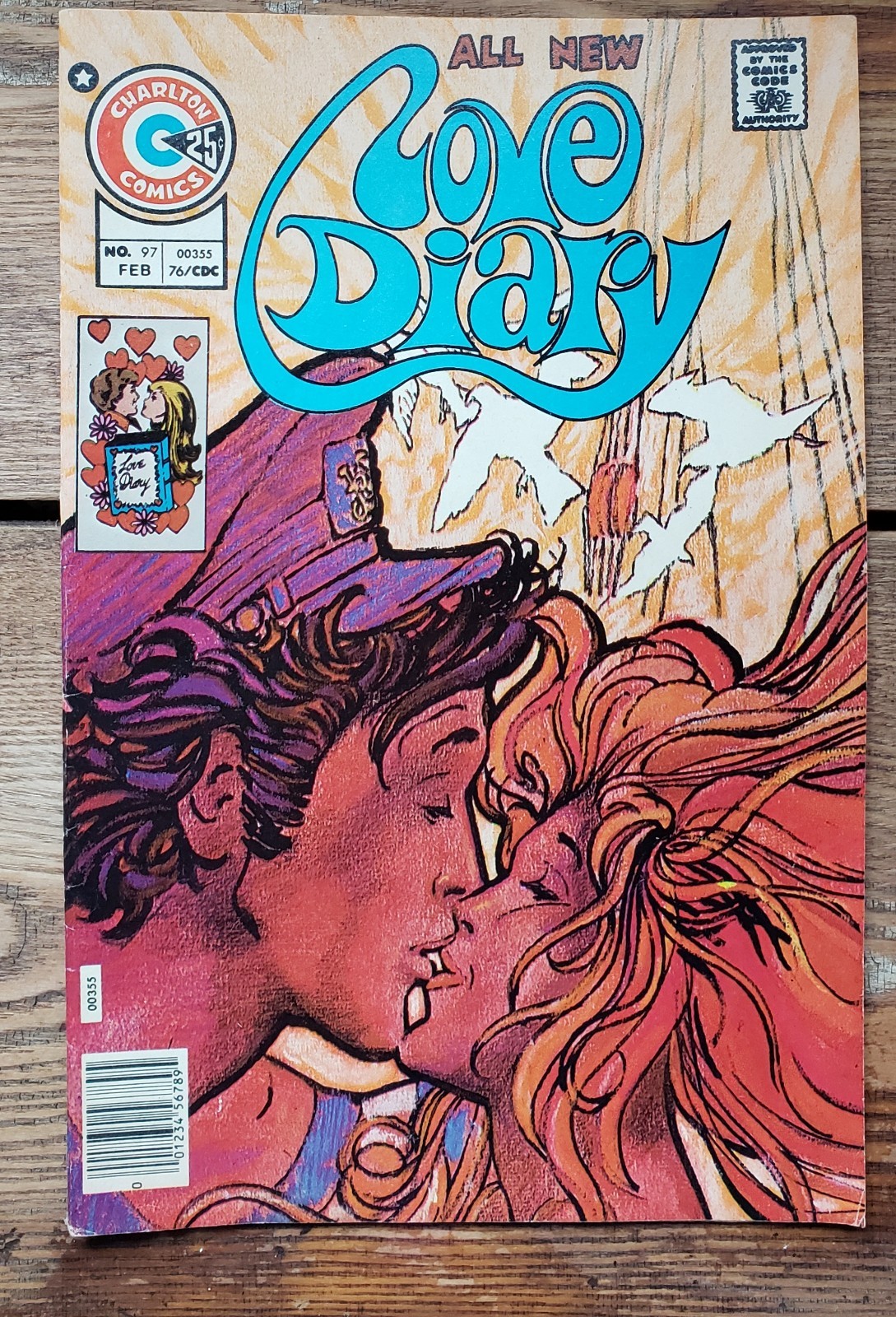 Love Diary 97 1976 Charlton Romance Bronze Age Comic Nice Book