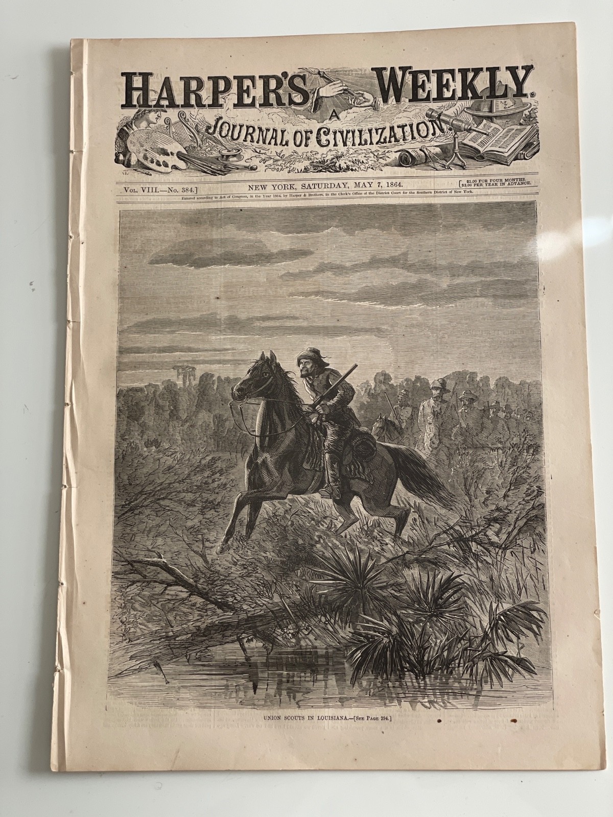 HARPER'S WEEKLY May 7, 1864 Negros Escaping out of Slavery Civil Rights