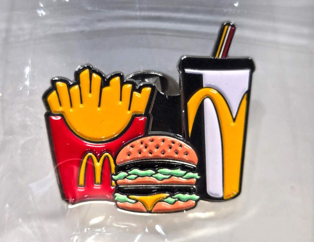 McDonald's Fries Drink Big Mac Combo Meal Metal Lapel Pin  Approved Vendor NEW