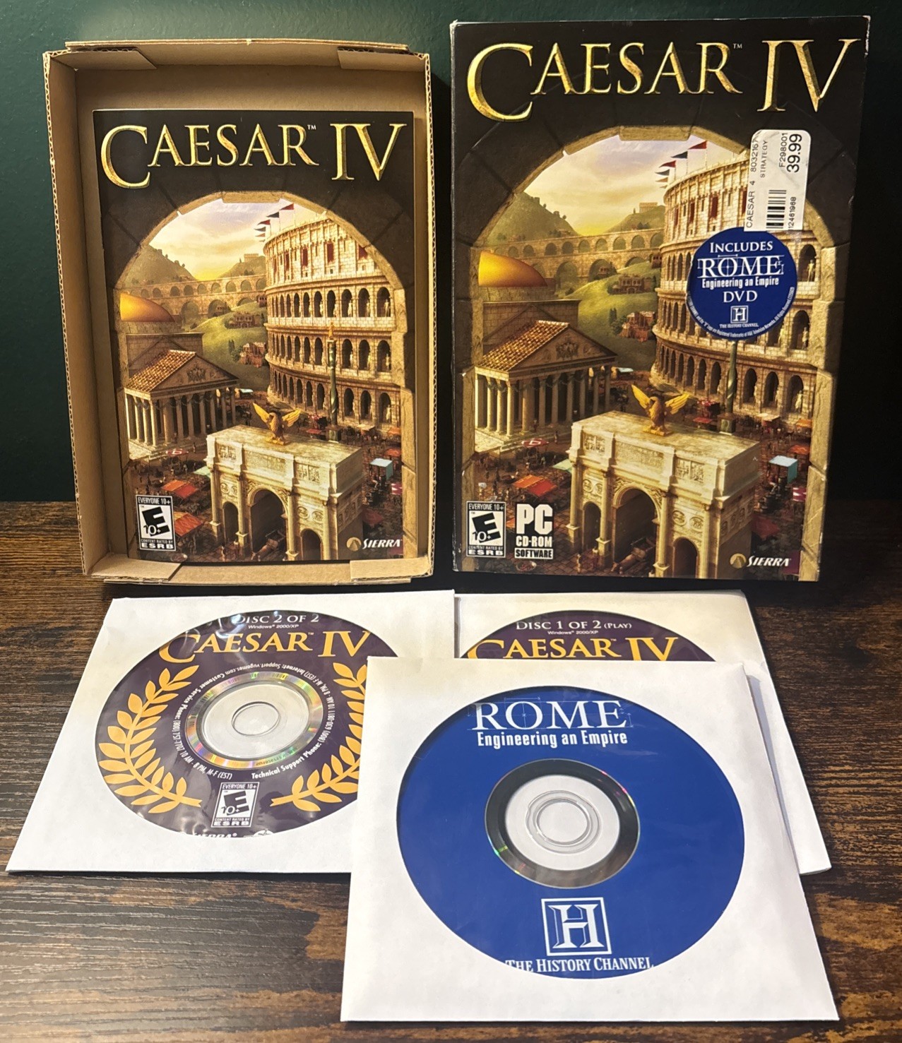Caesar IV (PC, 2006) Complete in Big Box w/ Bonus History Channel DVD - Tested