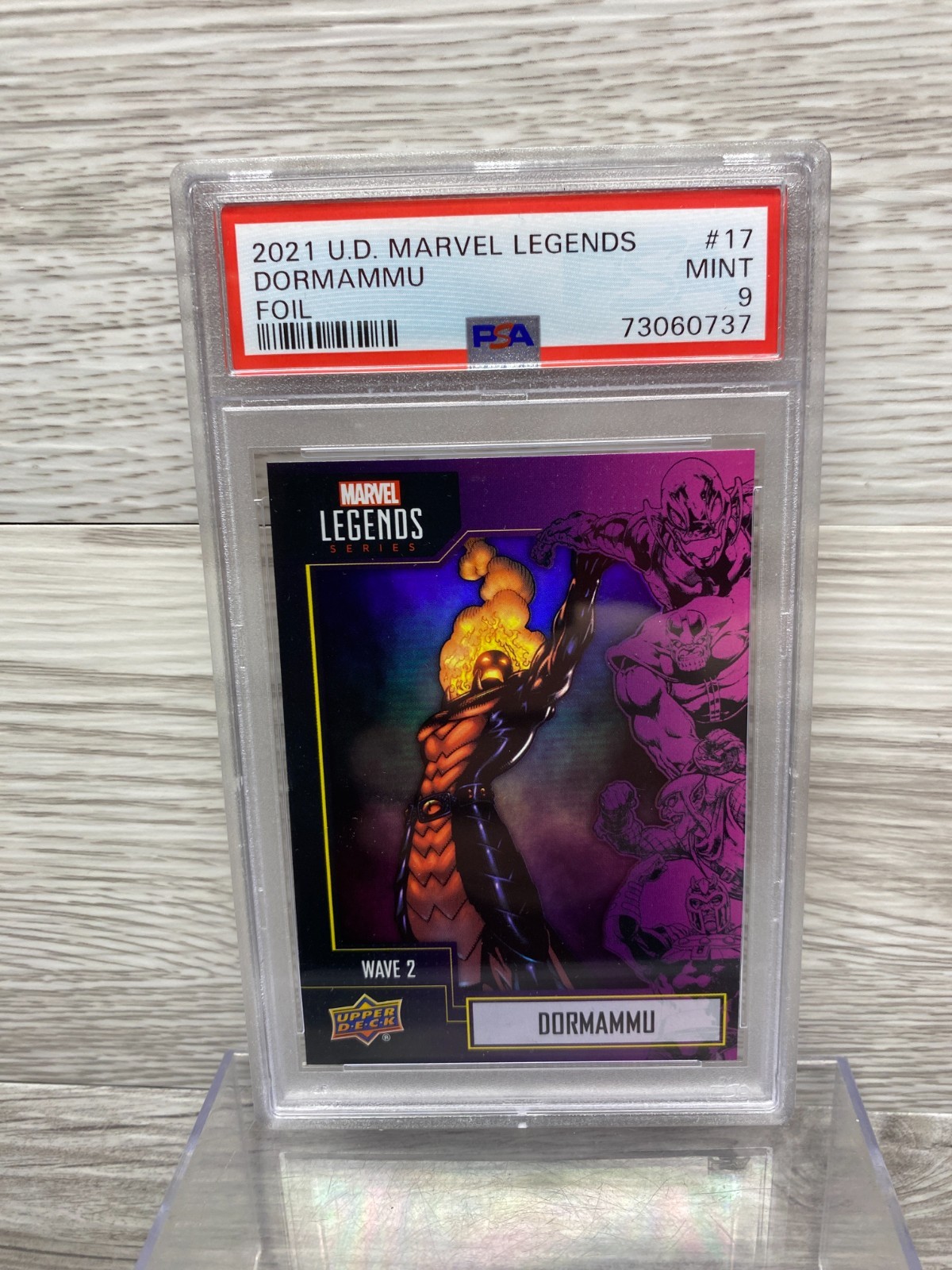 2021 Marvel Legends Series Wave Foil #17 DORMAMMU PSA 9