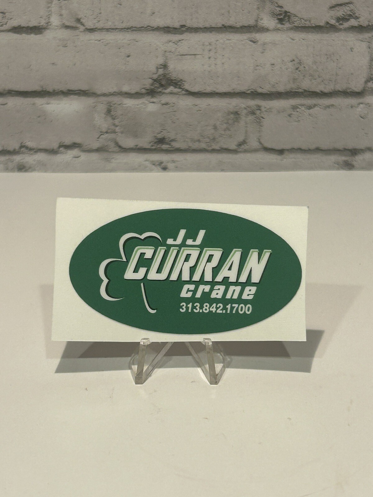 JJ Curran Crane Service Operating Engineers Hardhat Sticker  Hard Hat