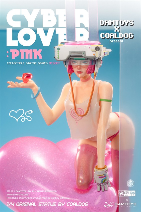 Damtoys Coaldog Cyberlover-Pink 1/4 41cm/16.1