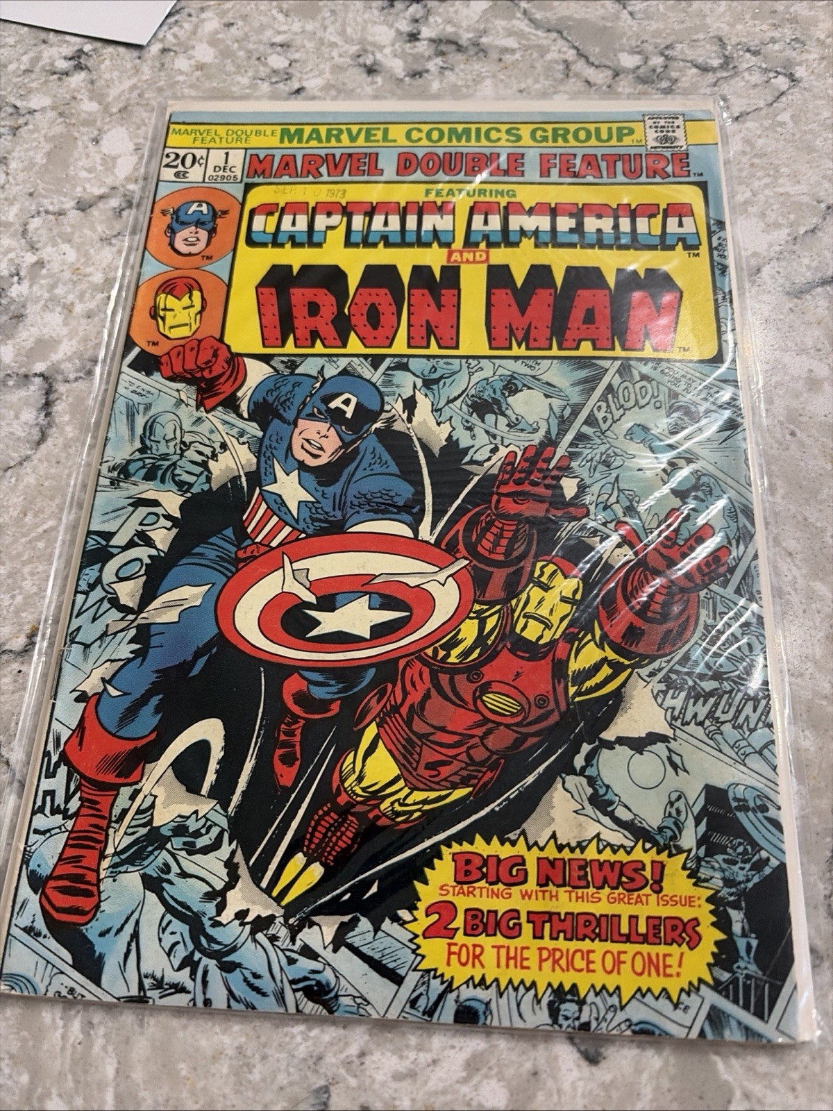 Marvel Double Feature 1 1973 Iron Man Captain America
