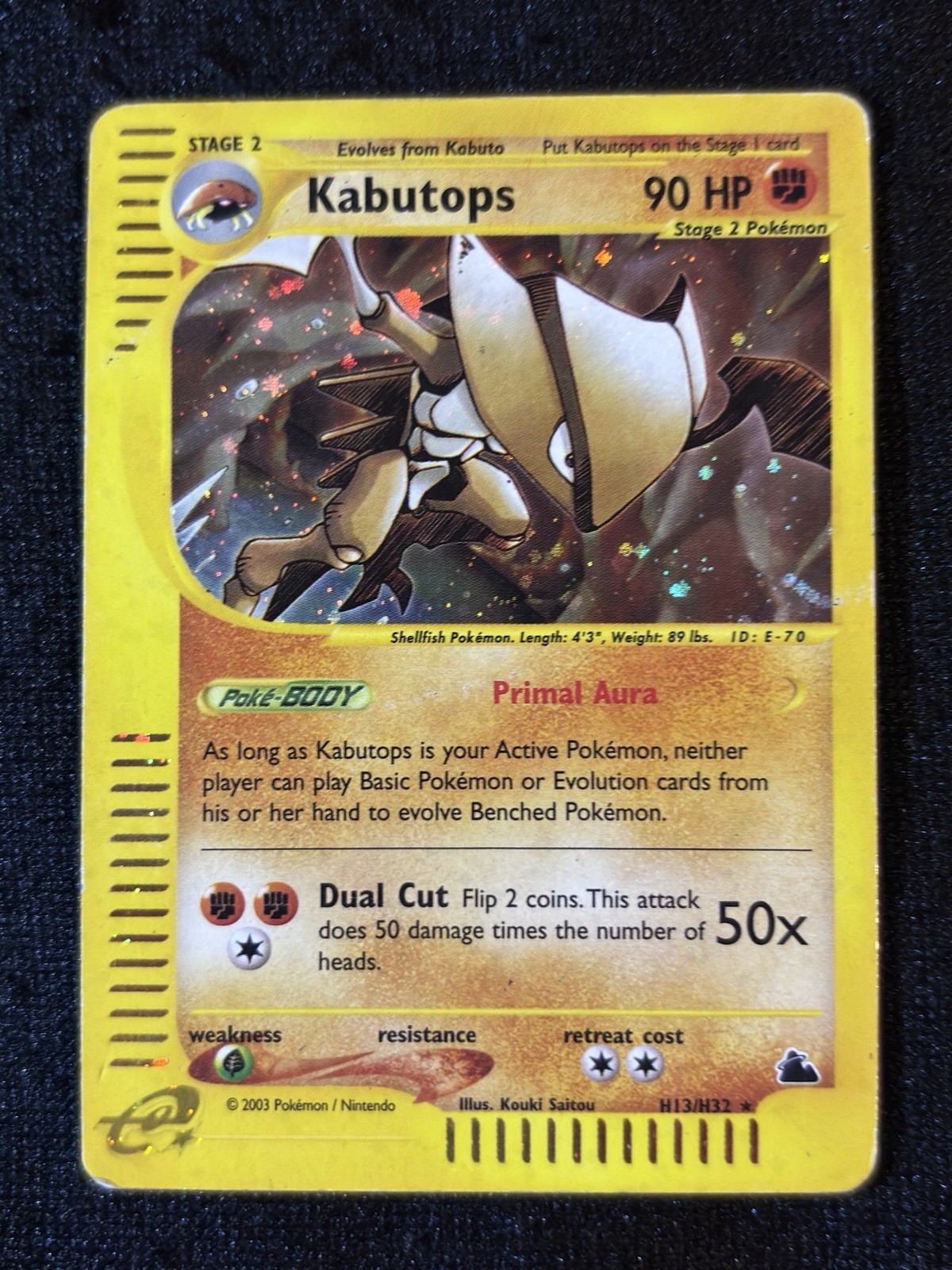 Pokemon Kabutops H13/H32 Aquapolis Skyridge Holo 2003 - LP - ENG