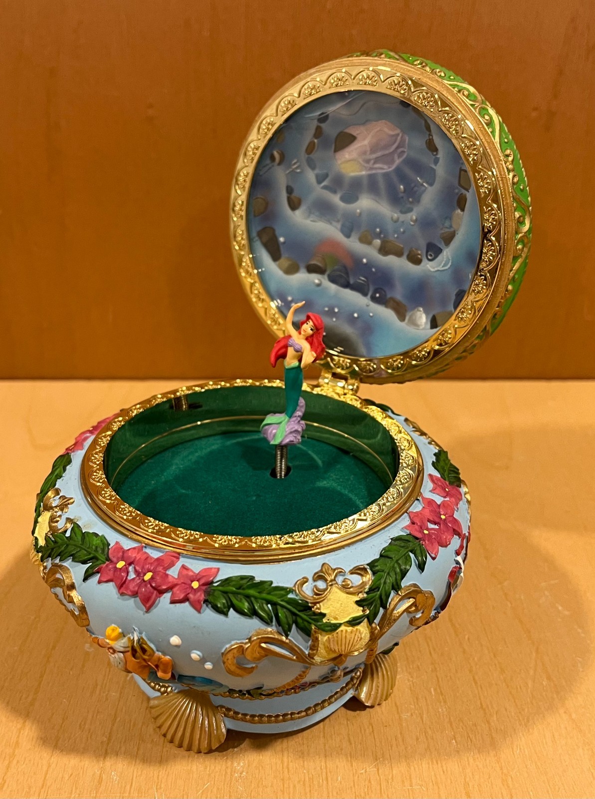 Disney Little Mermaid Ariel Hinged Music Box 1998 Part of Your World WOR G2U
