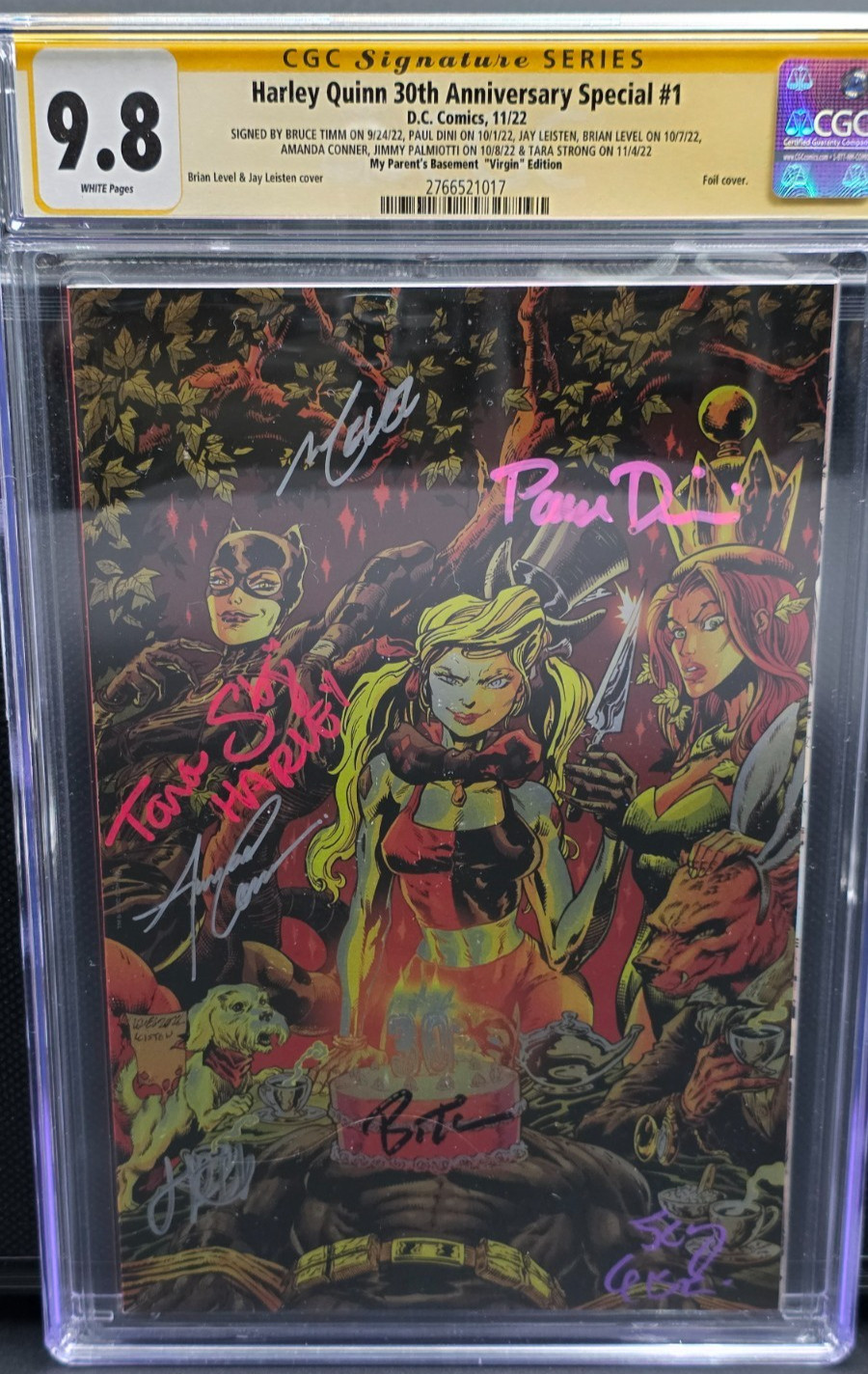 Harley Quinn 30th Virgin CGC 9.8 SS 🦇7x Auto Bruce Timm Dini Palmiotti Strong🔥