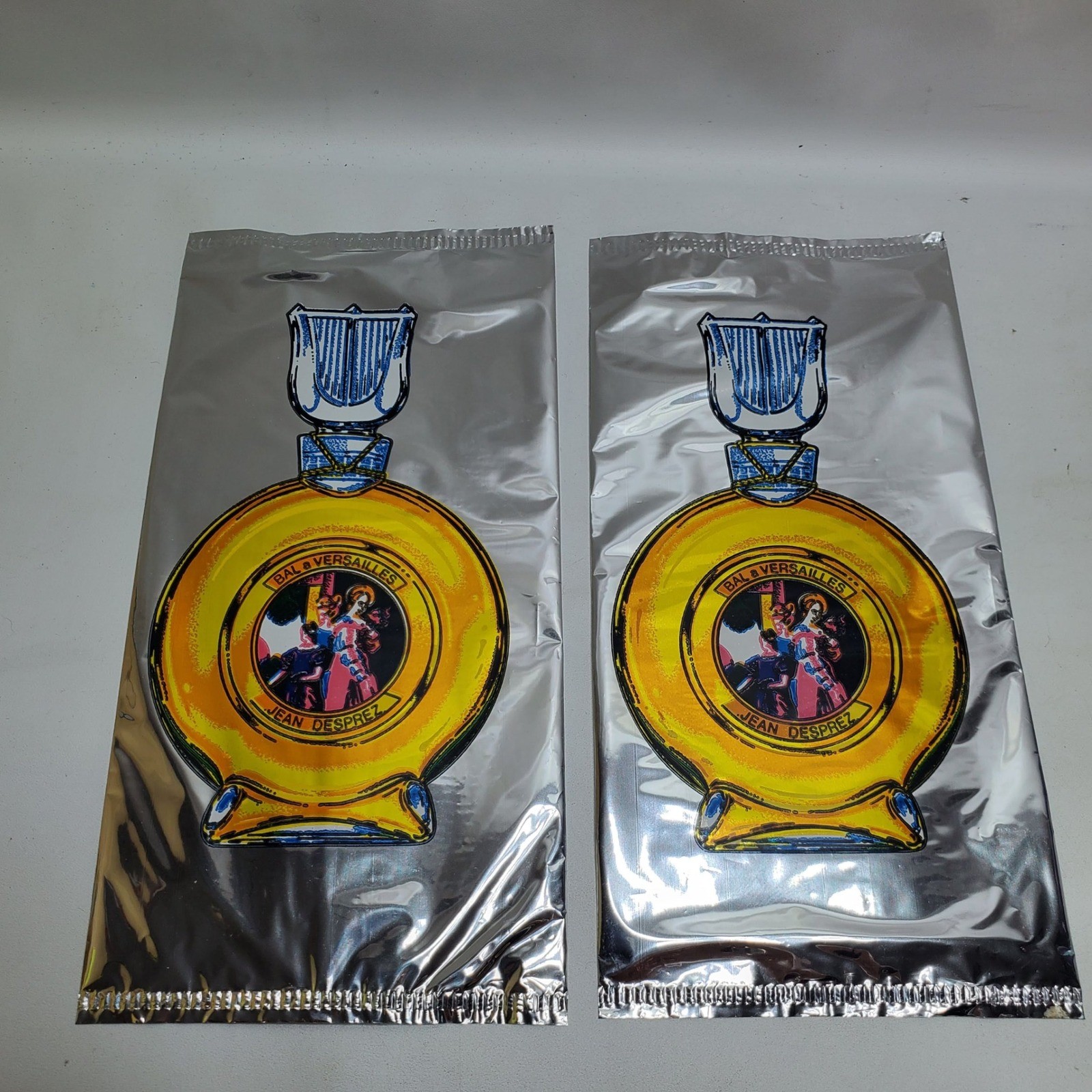 Jean Desprez Bal a Versailles Perfume Paper Samples Silver Vintage NEW