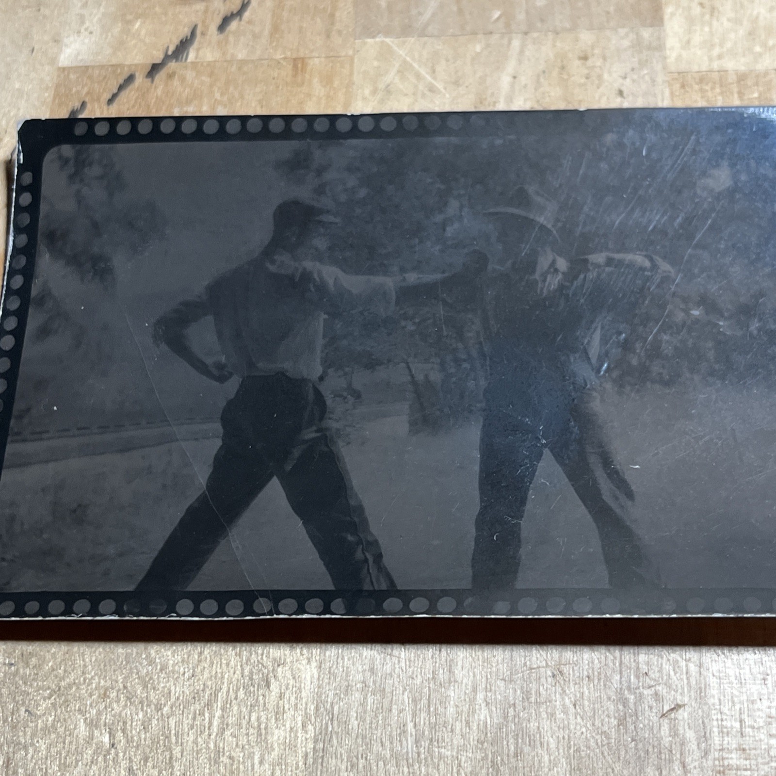 Antique RPPC Small Postcard Boxing Fist Fight Punch 1910s -- R1