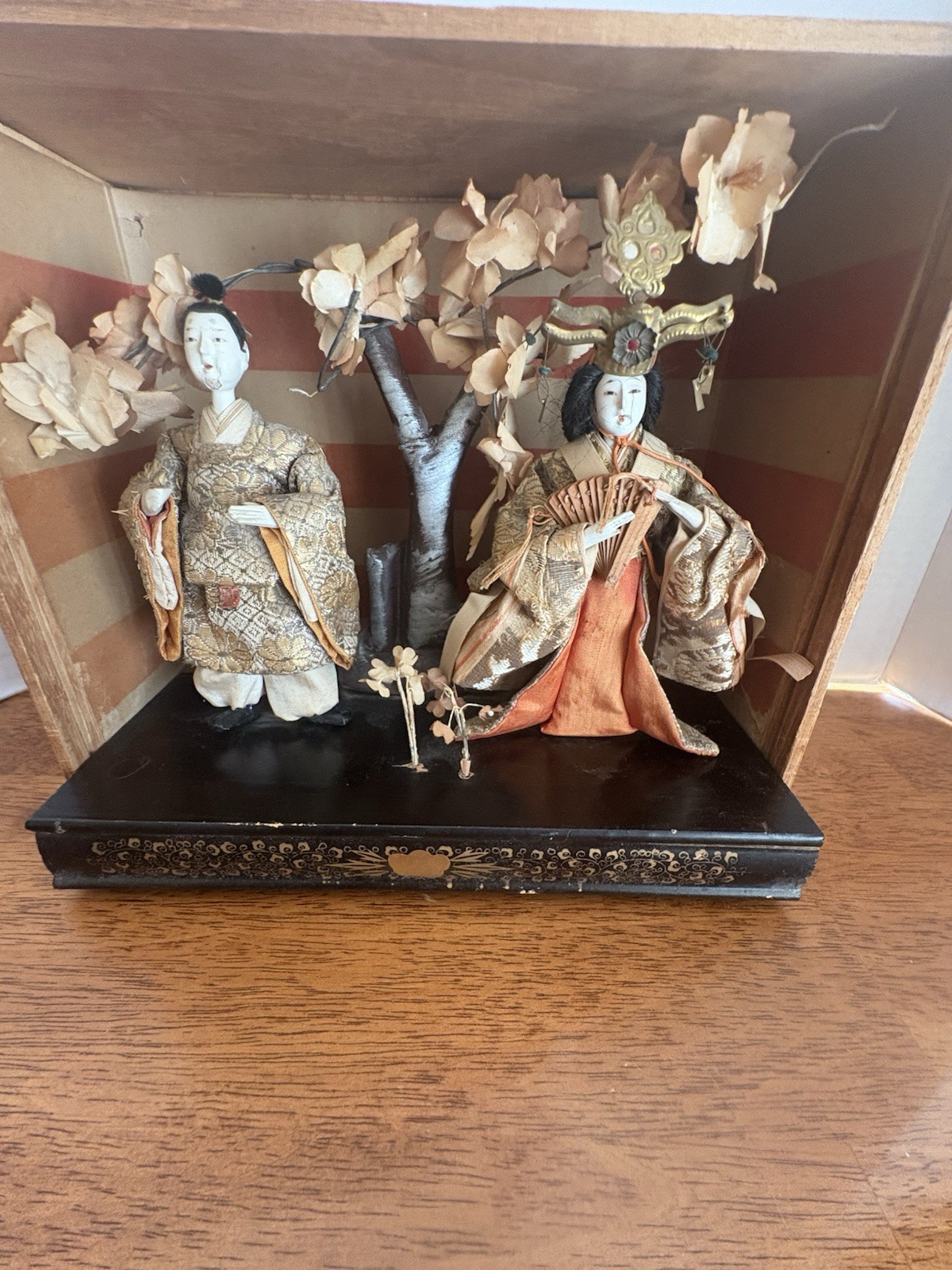 Mid Century/Pair Of Japanese Hinamatsuri Empress Dolls/Empress & Emperor/unique