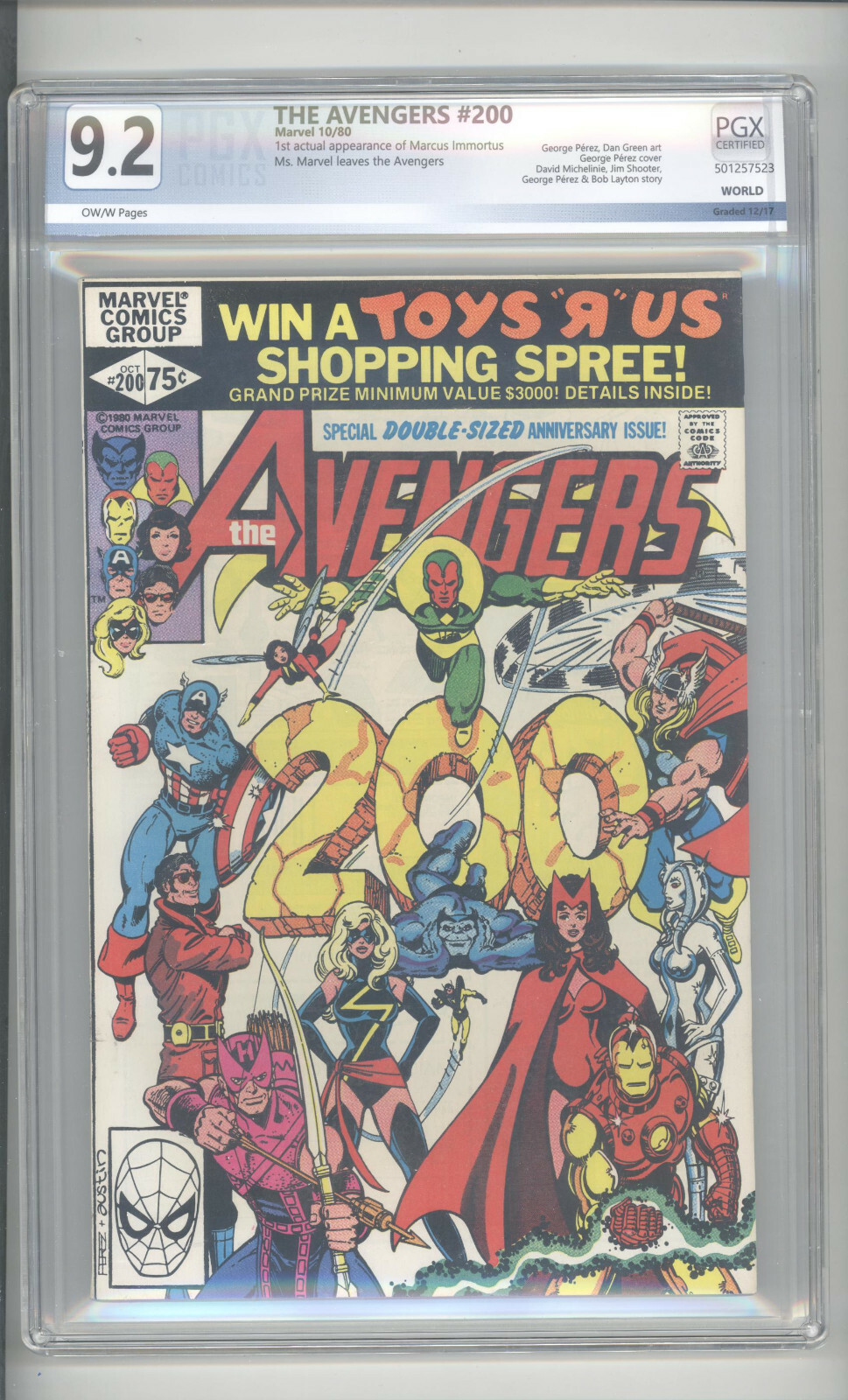 AVENGERS  #200  PGX 9.2 