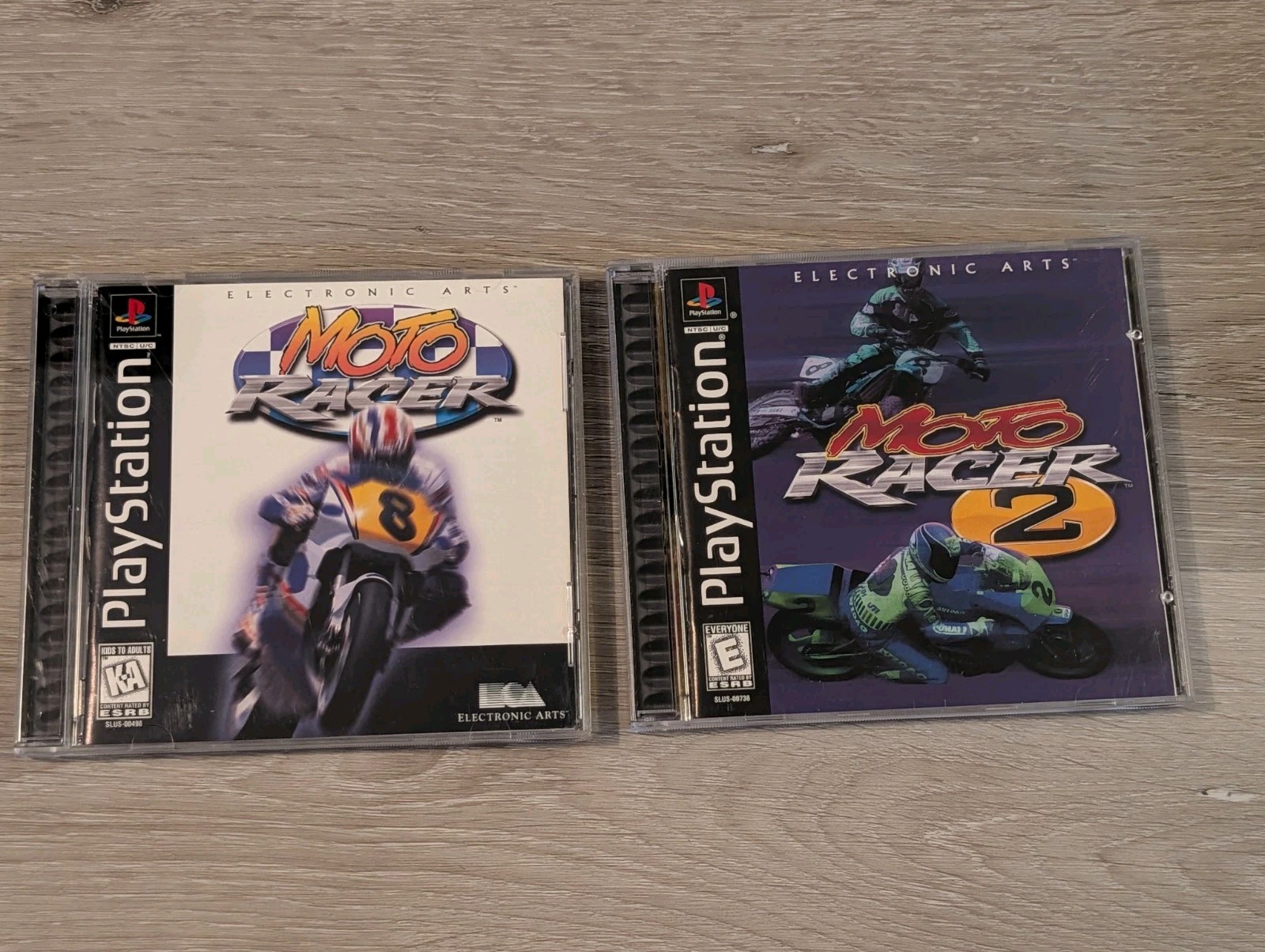 Moto Racer 1 + 2 (Sony PlayStation 1) Both Complete Good Condition PS1 CIB