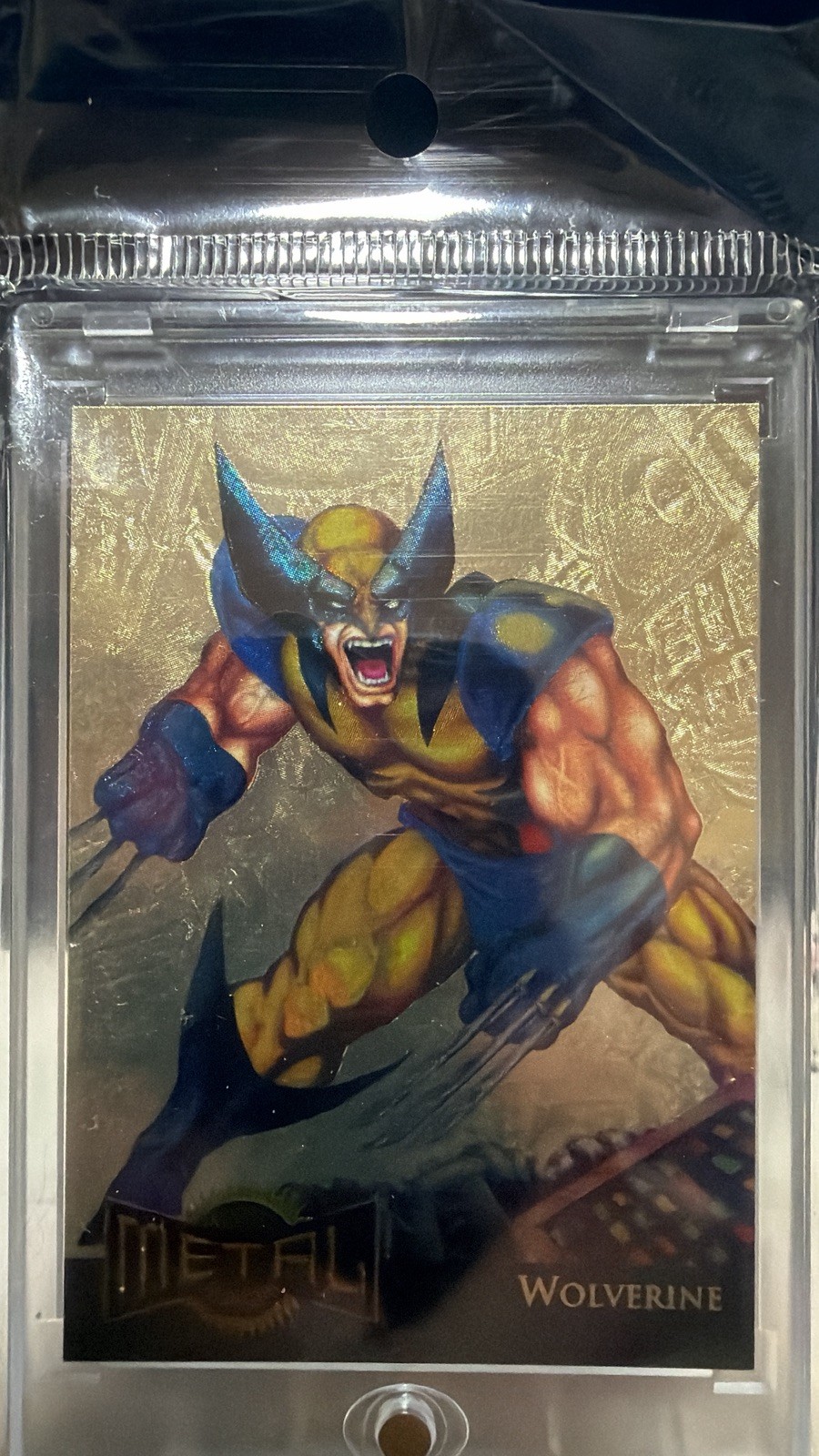 1995 Fleer Marvel Metal Gold Blaster Wolverine #18/18 Limited Edition + Bonus
