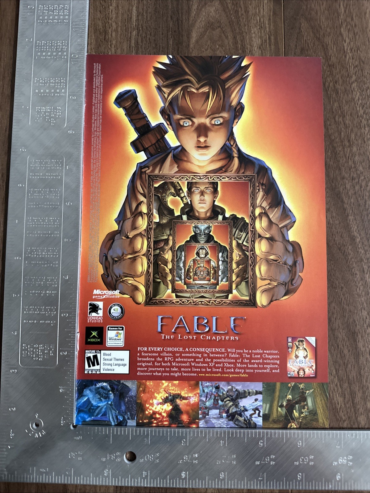 2005 Fable The Lost Chapters Microsoft Xbox Windows PC Print AD RPG Adventure