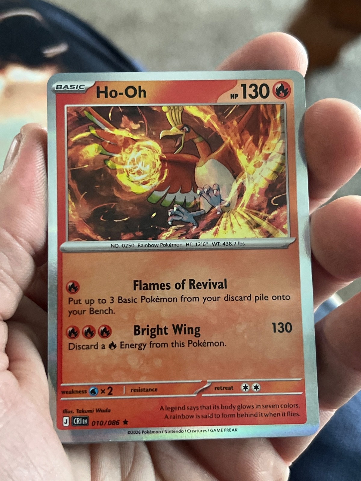 Ho-Oh 010/086 EB Games Promo - Pokemon TCG Chaos Rising 