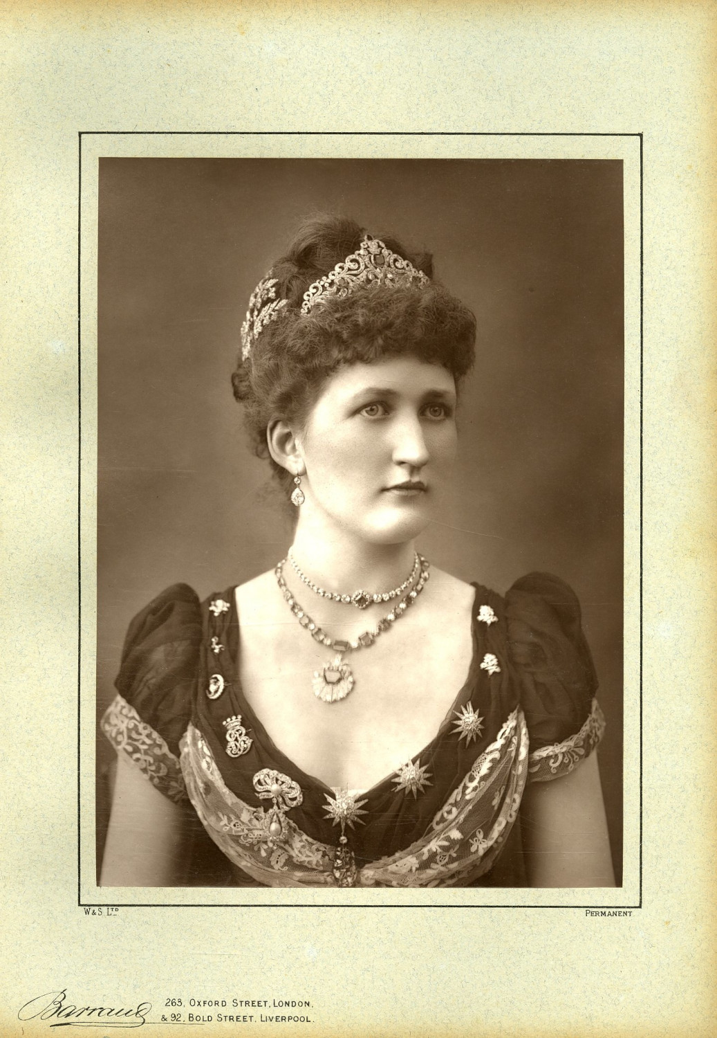 Lady Julia Mary Baroness Carew by Barraud Vintage Print, Photoglypt 18