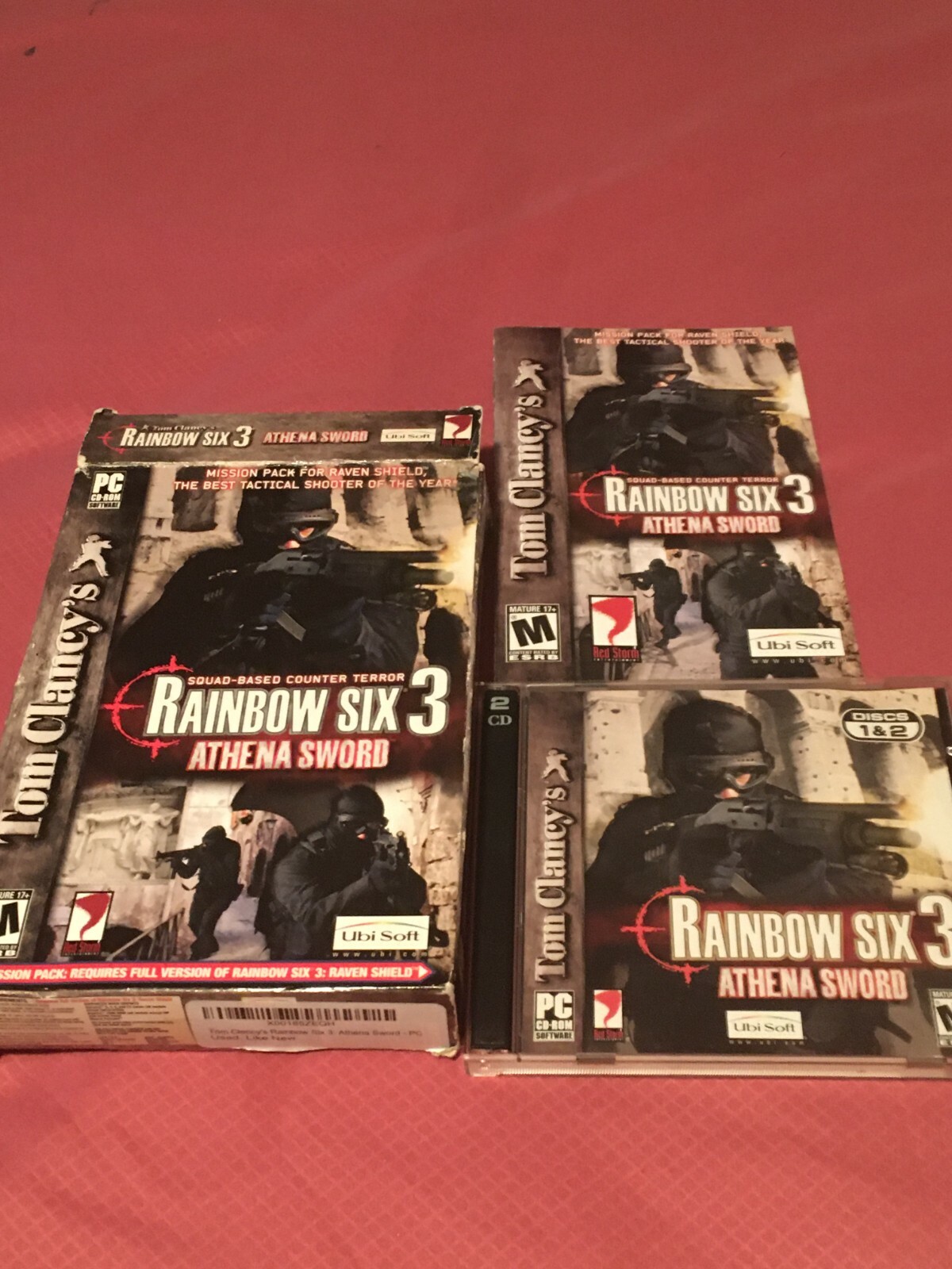 Tom Clancy's Rainbow Six 3: Athena Sword -PC Video Game - w/Booklet /Key Bin 11