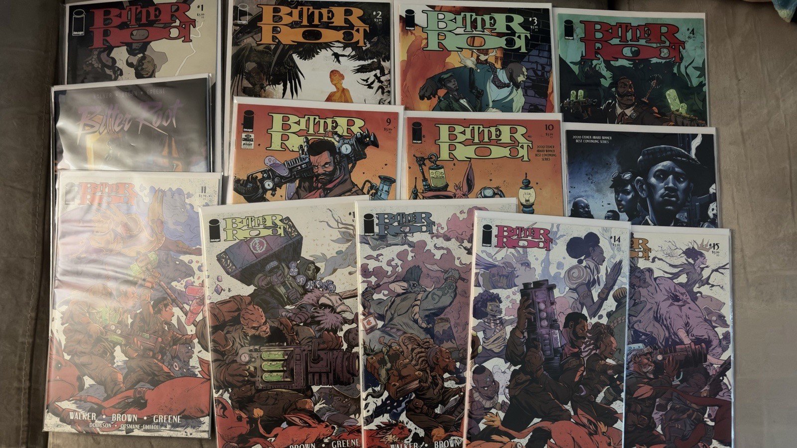 Bitter Roots Comics 1-4, 8-10(x2), and 11-15. Variants included. 13 total🔥