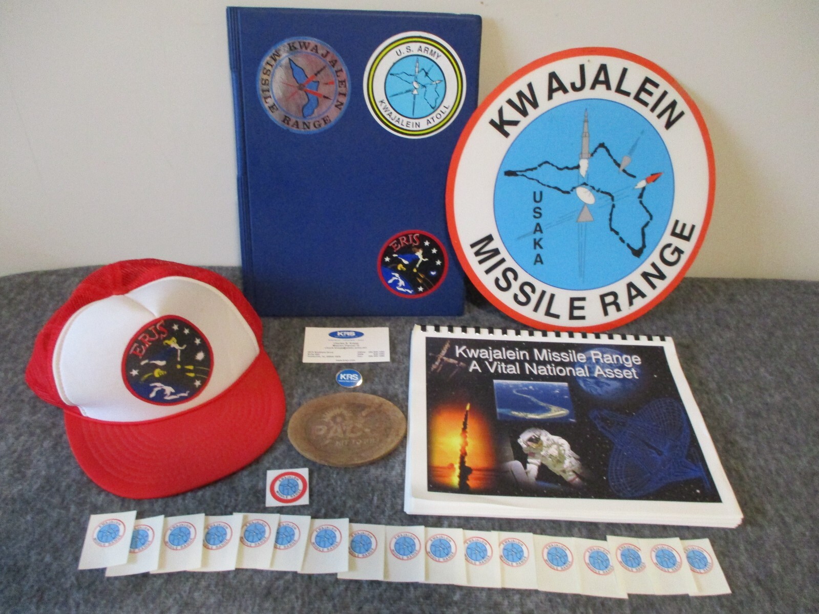 1990-2000s NASA US ARMY KWAJALEIN MISSILE RANGE-WALL HANGER/DECALS+ PRESENTATION