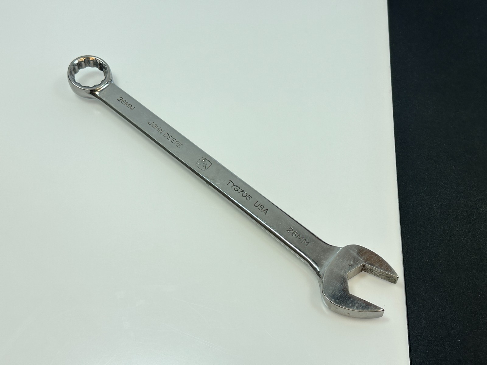 🇺🇸 John Deere Tools USA TY3705 Metric 26mm Full Polish Combination Wrench 12PT