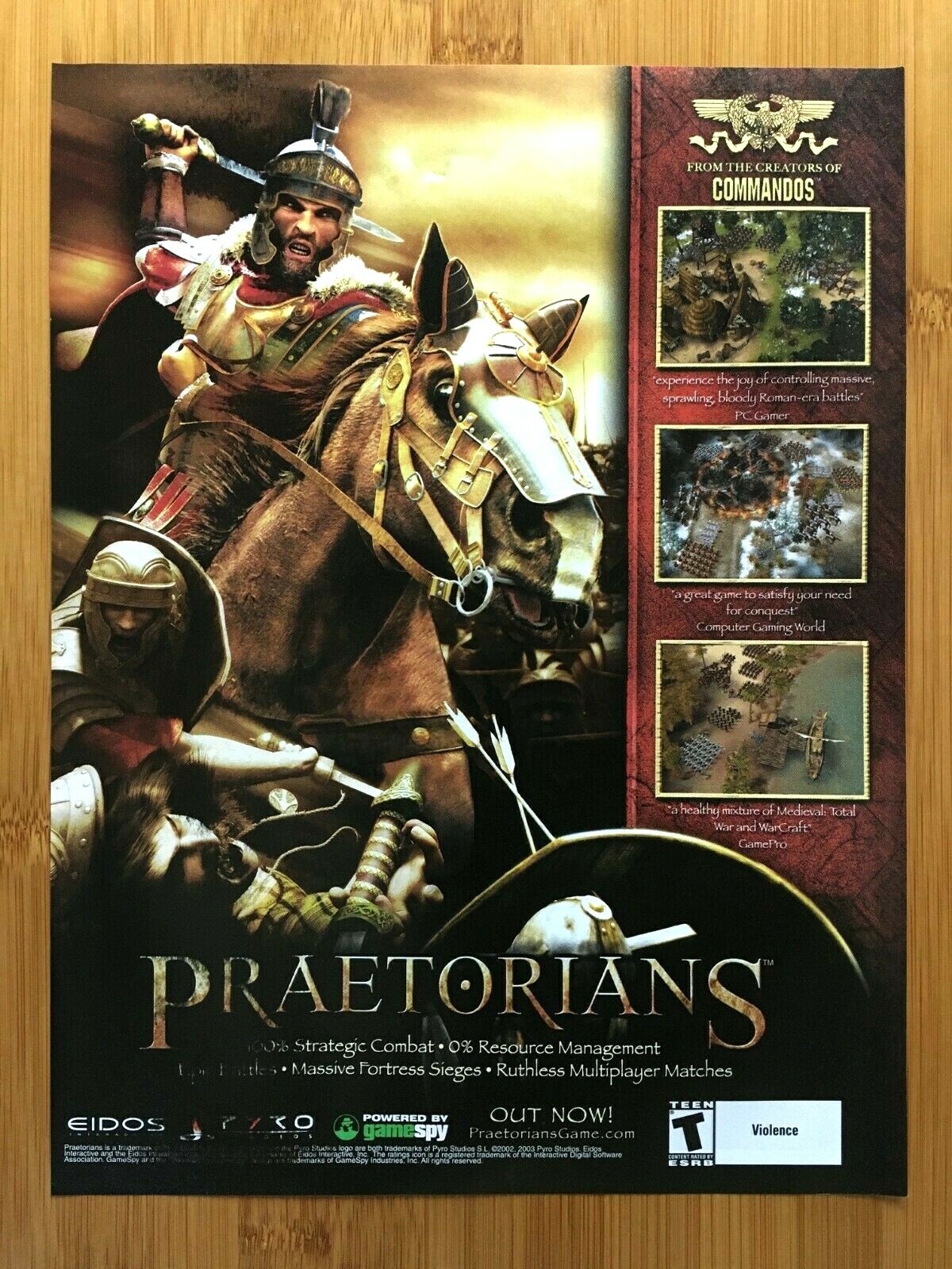 Praetorians PC 2003 Vintage Video Game Print Ad/Poster Official Authentic Art