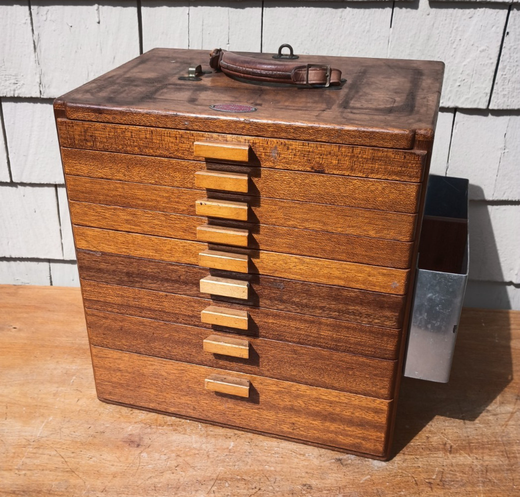 Vintage Portable Dental Cabinet - 9 Drawers - Guy Manufacturing, Worthington, MN