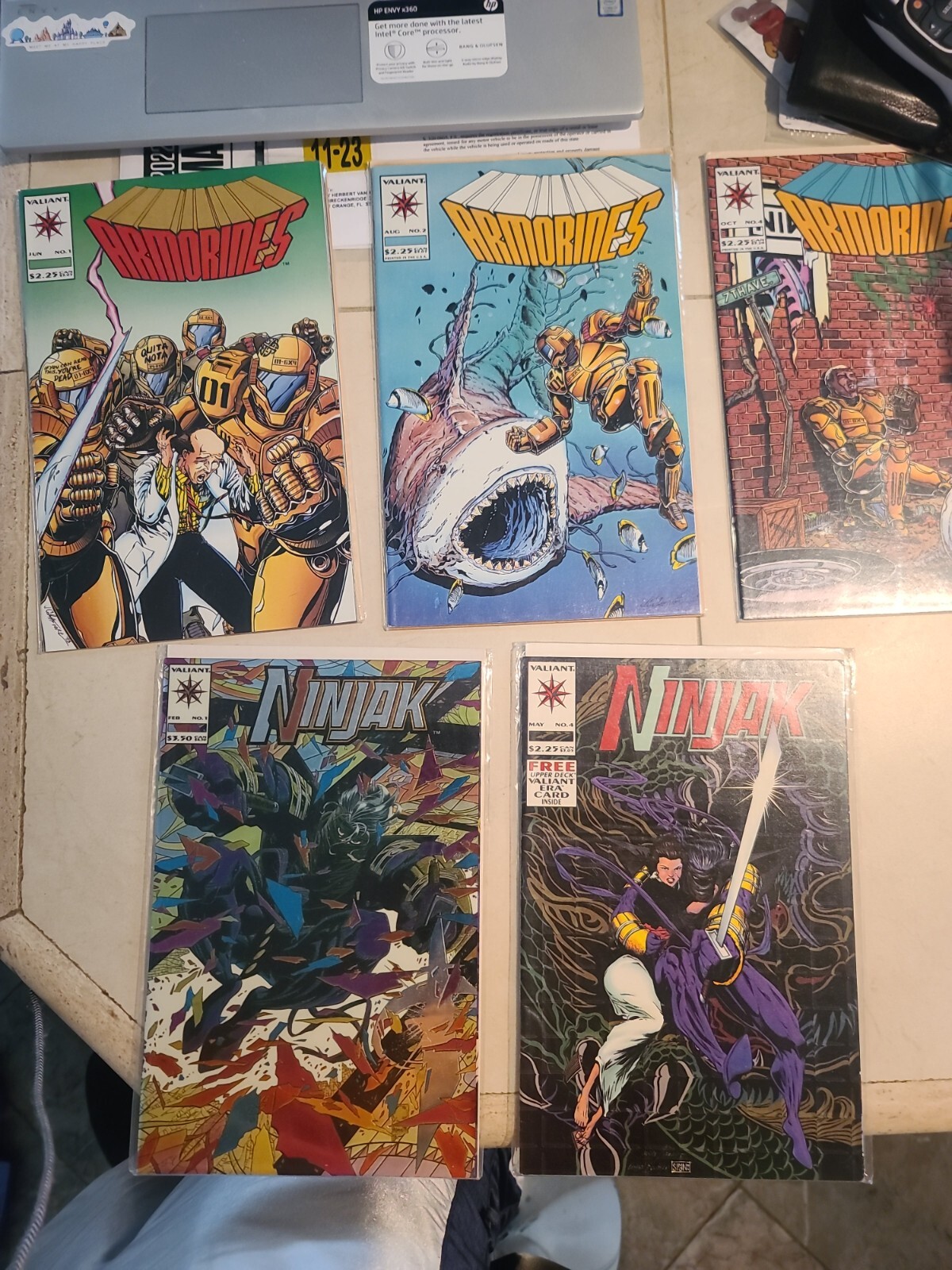 Valiant Comics Lot Armories # 1 2 and 4 Ninjak # 1 and 4