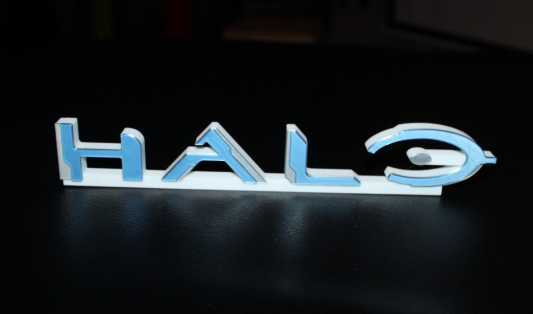 Halo 3D printed Logo Art