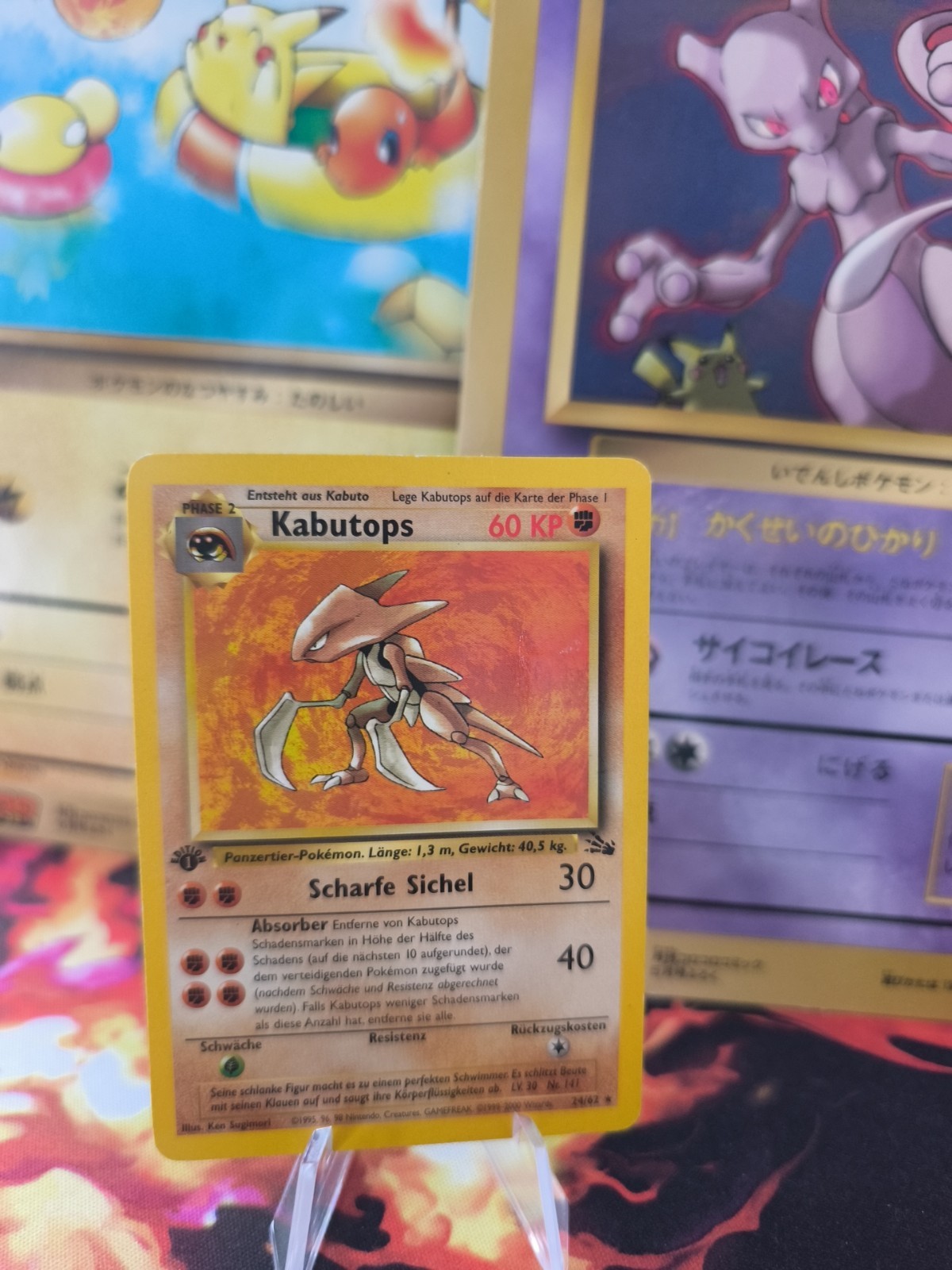 Pokemon Card Card Kabutops Fossil 1st Edition German German Wotc Exc-NM