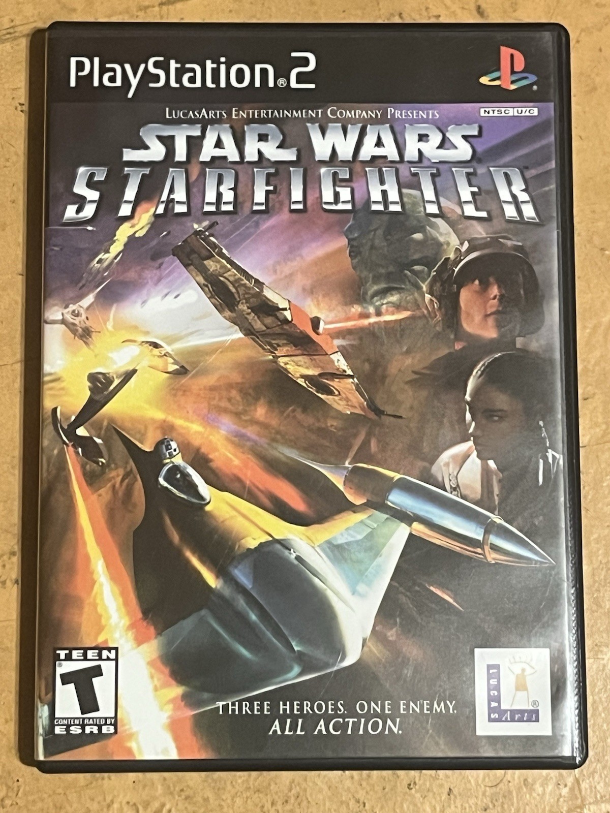 Star Wars Starfighter PS2 Black Label - CIB W/ Manual - PlayStation 2