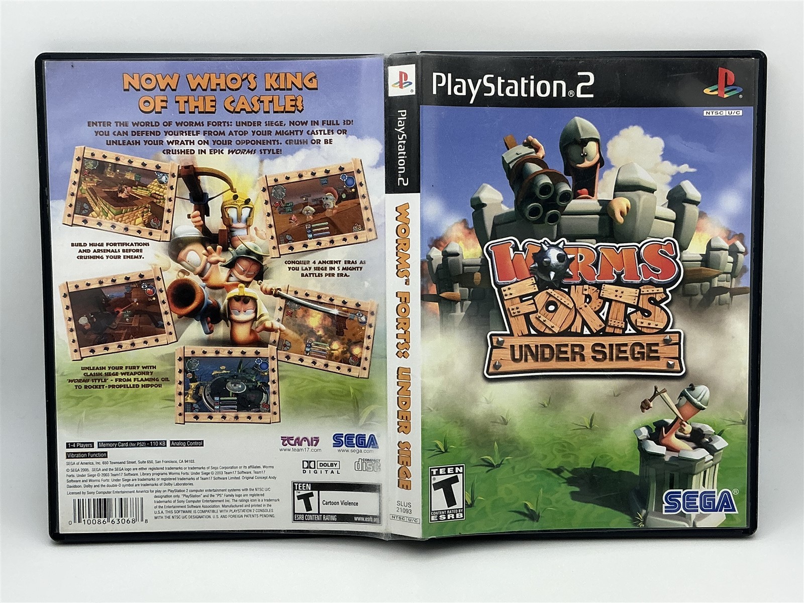 Worms Forts: Under Siege (PlayStation 2, 2005) Complete Tested Working 