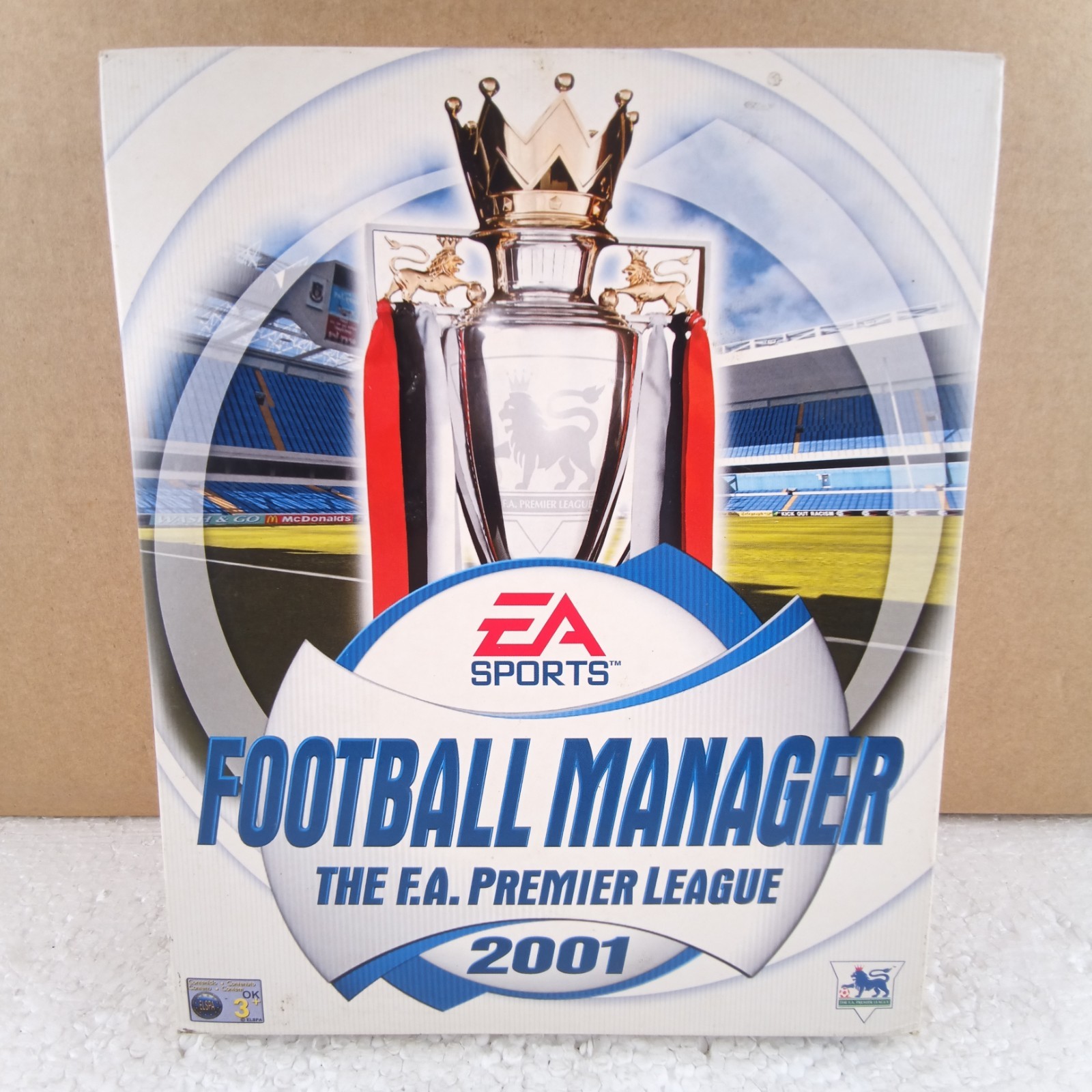 EA Sports Football Manager The F.A. Premier League 2001 PC Big Box Vintage Game