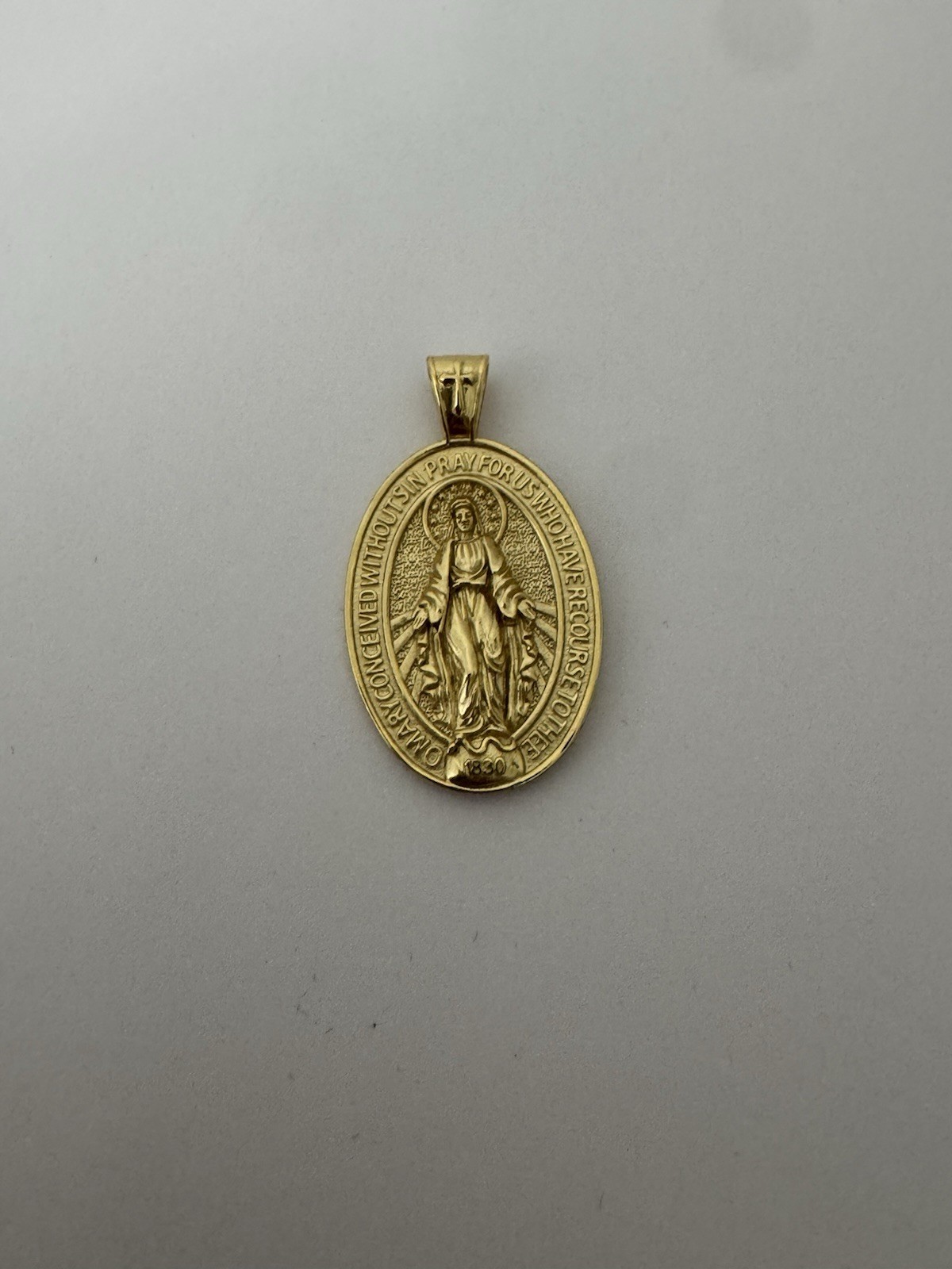 18k Gold Over Sterling Silver Miraculous Medal
