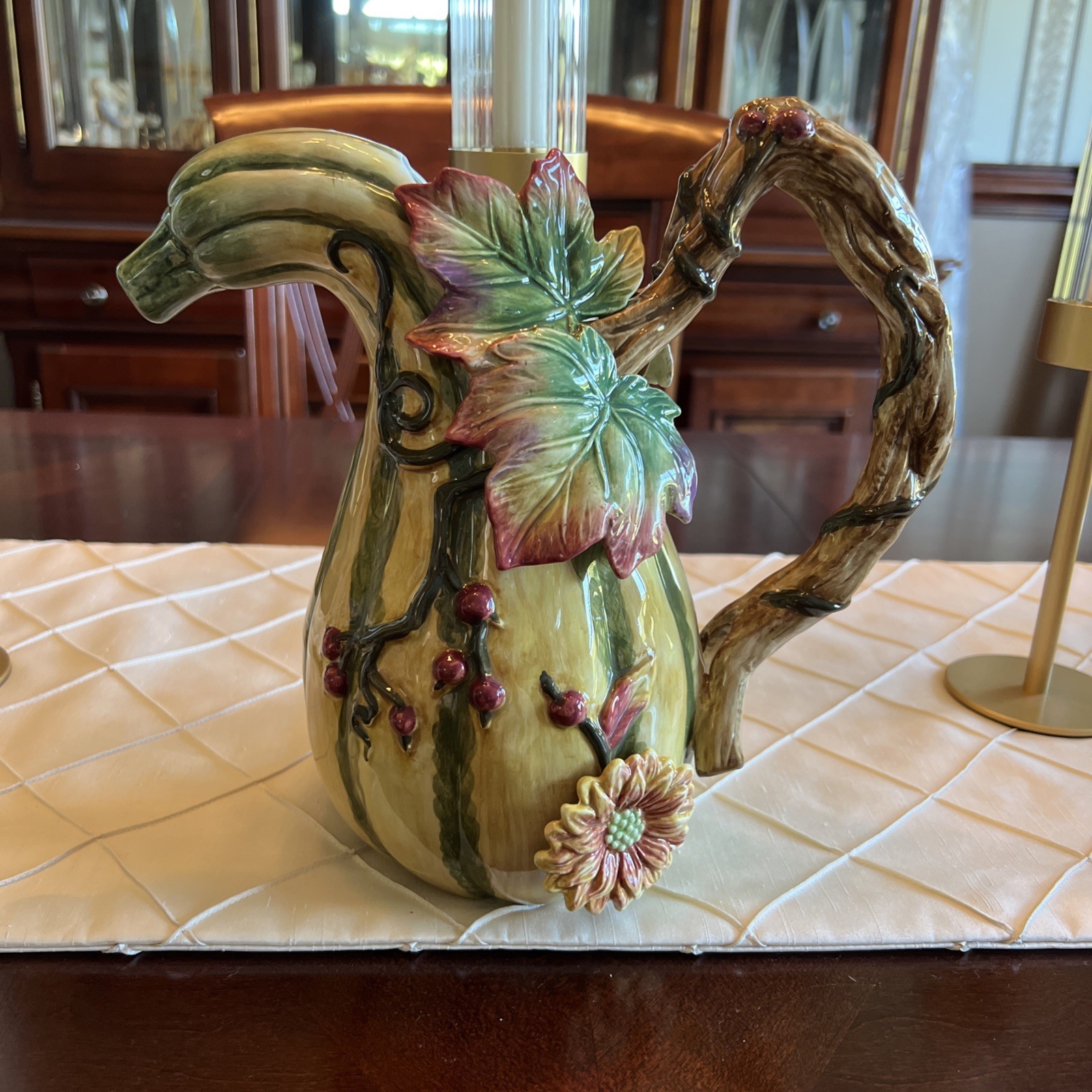 Fitz and Floyd Harvest Heritage Collection 40 oz Pitcher • BEAUTIFUL CONDITION 