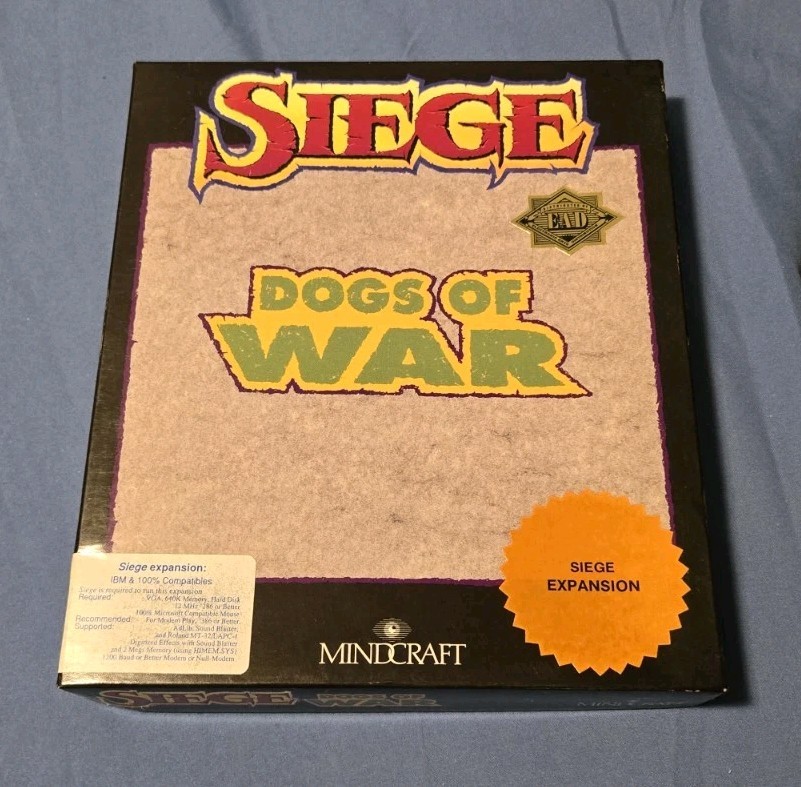 Rare Siege Dogs of War Expansion software, Manuals PC 3.5