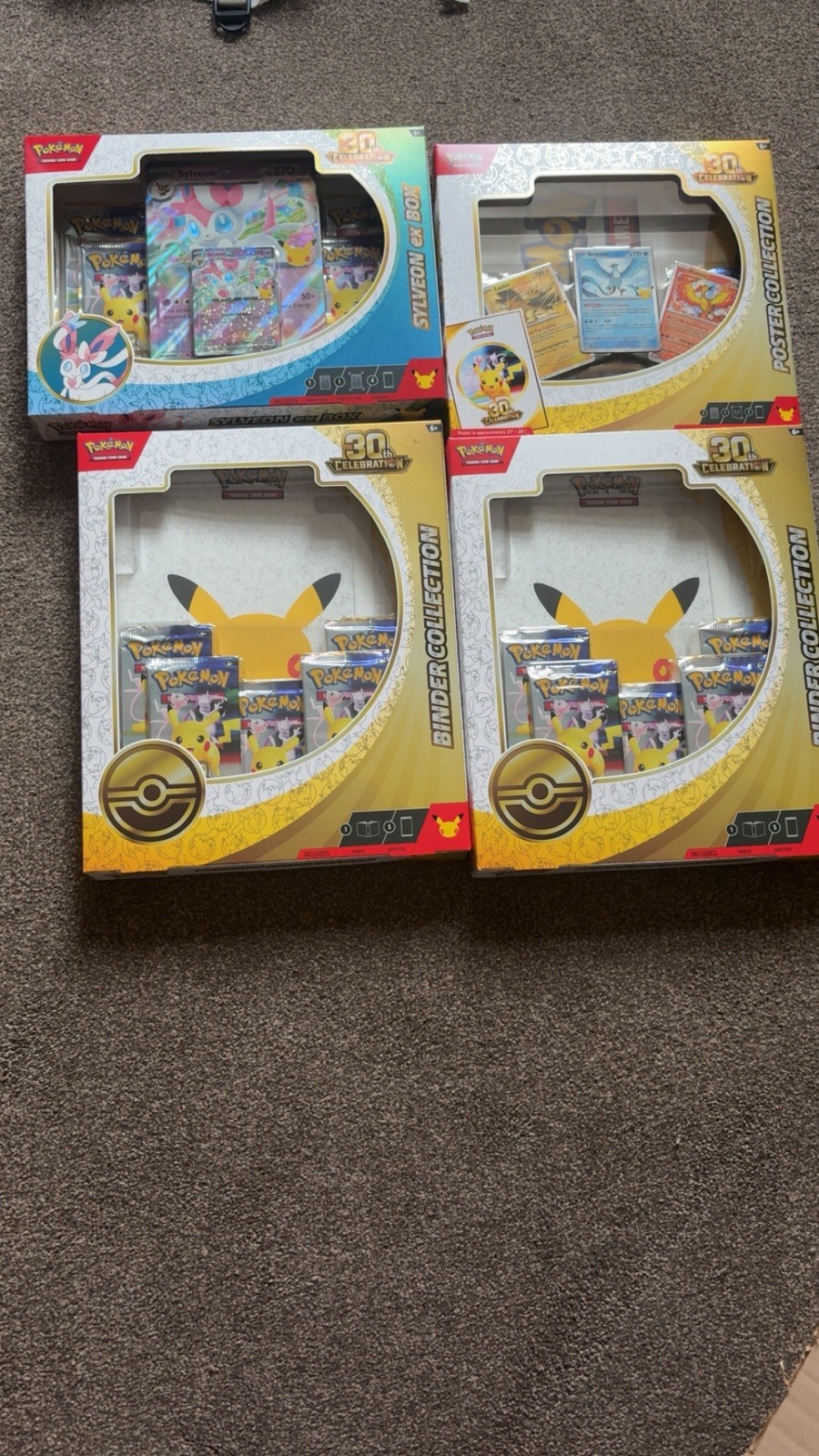 Pokémon TCG 30th Celebration BinderX2  Poster Collection EX box 