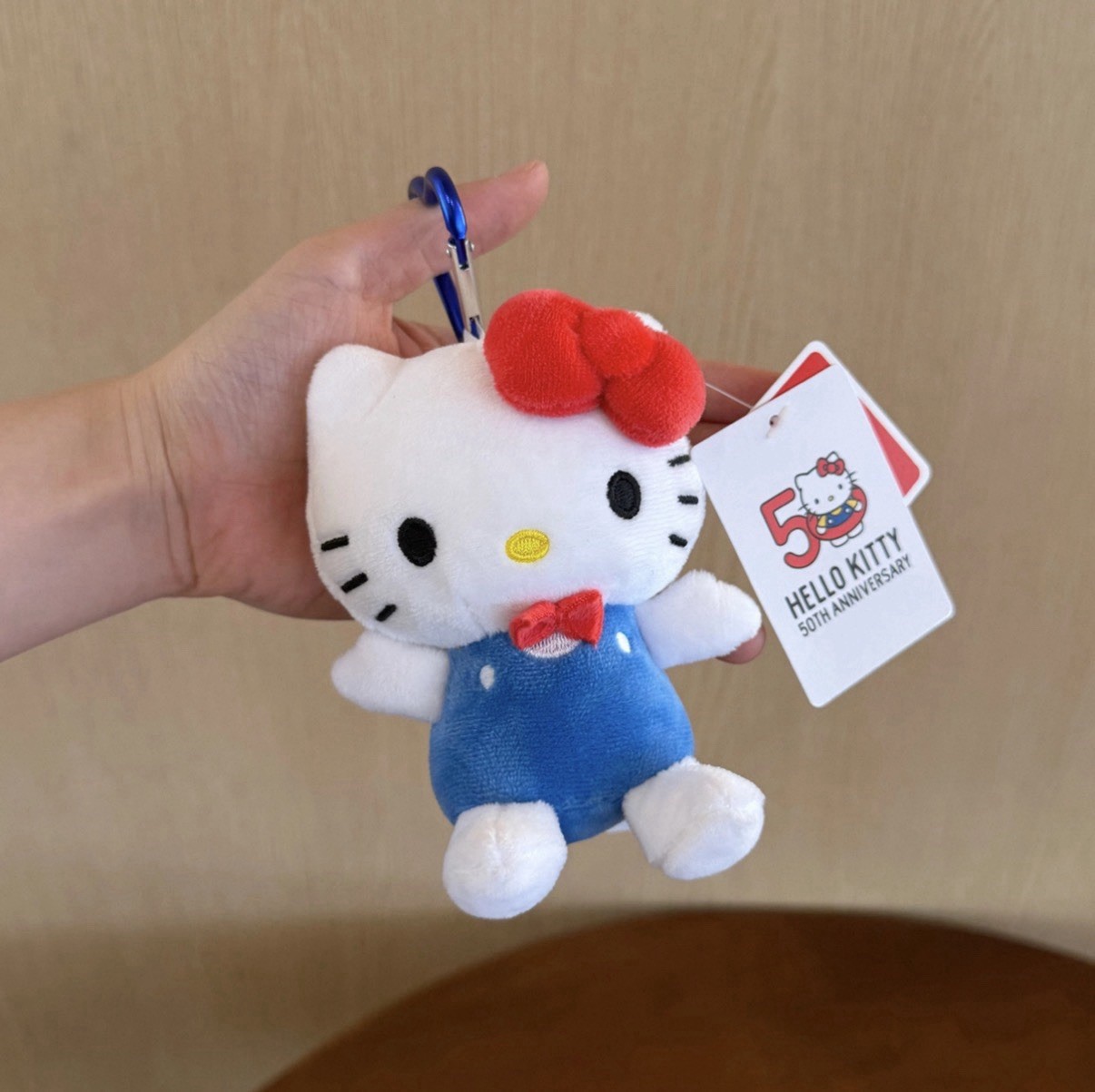 Official Hello Kitty 50th Anniversary Plush Bag Charm Keychain Sanrio 13cm
