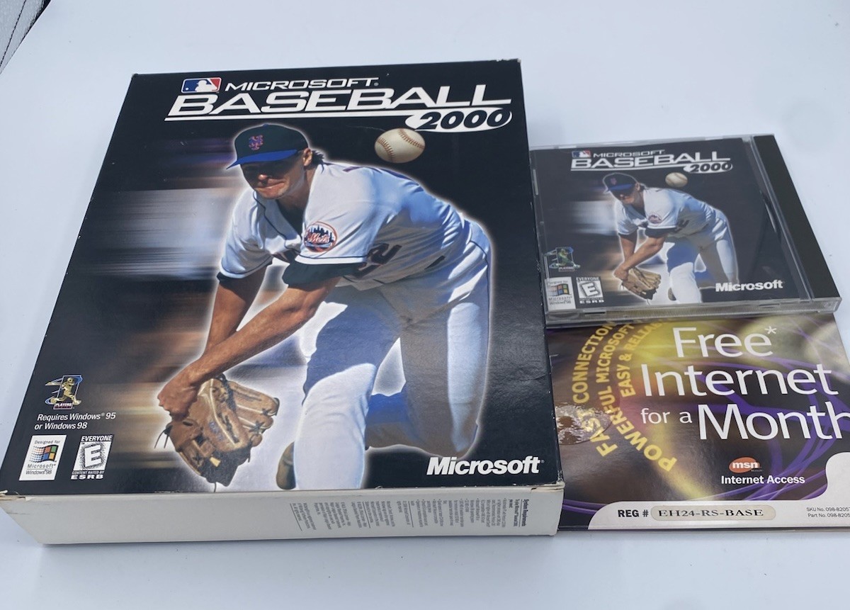 Microsoft Baseball 2000 PC Big Box WizBang Software