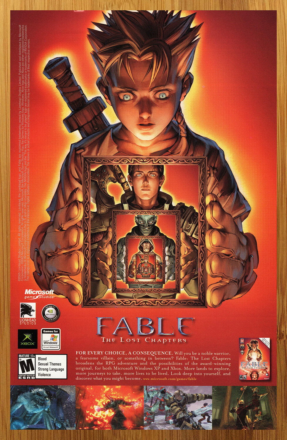2005 Fable The Lost Chapters Xbox PC Vintage Print Ad/Poster Official Promo Art