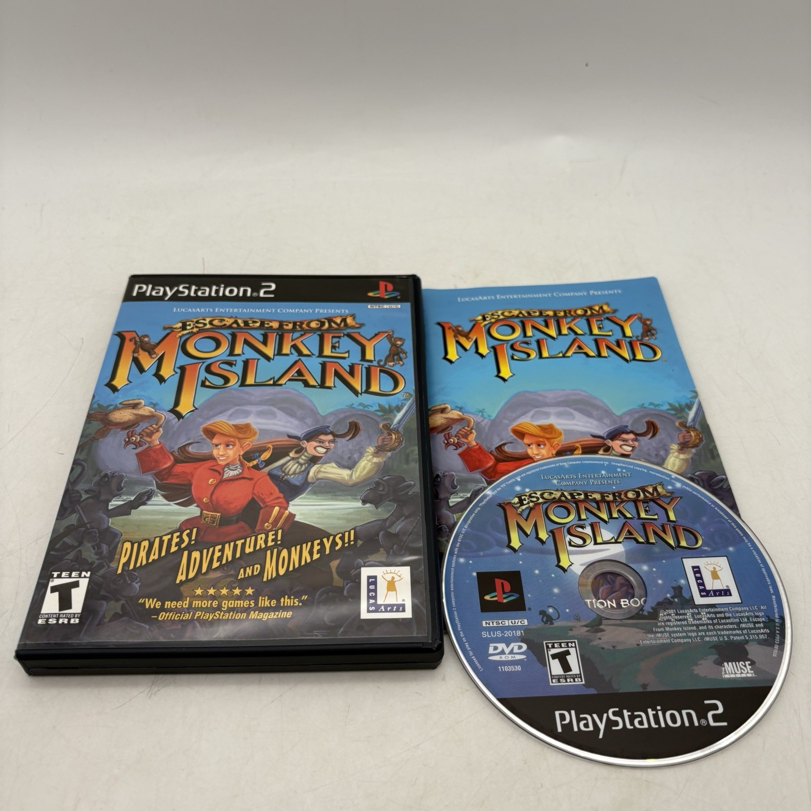 Escape From Monkey Island PS2 PlayStation 2 Complete w/ Manual CIB Tested