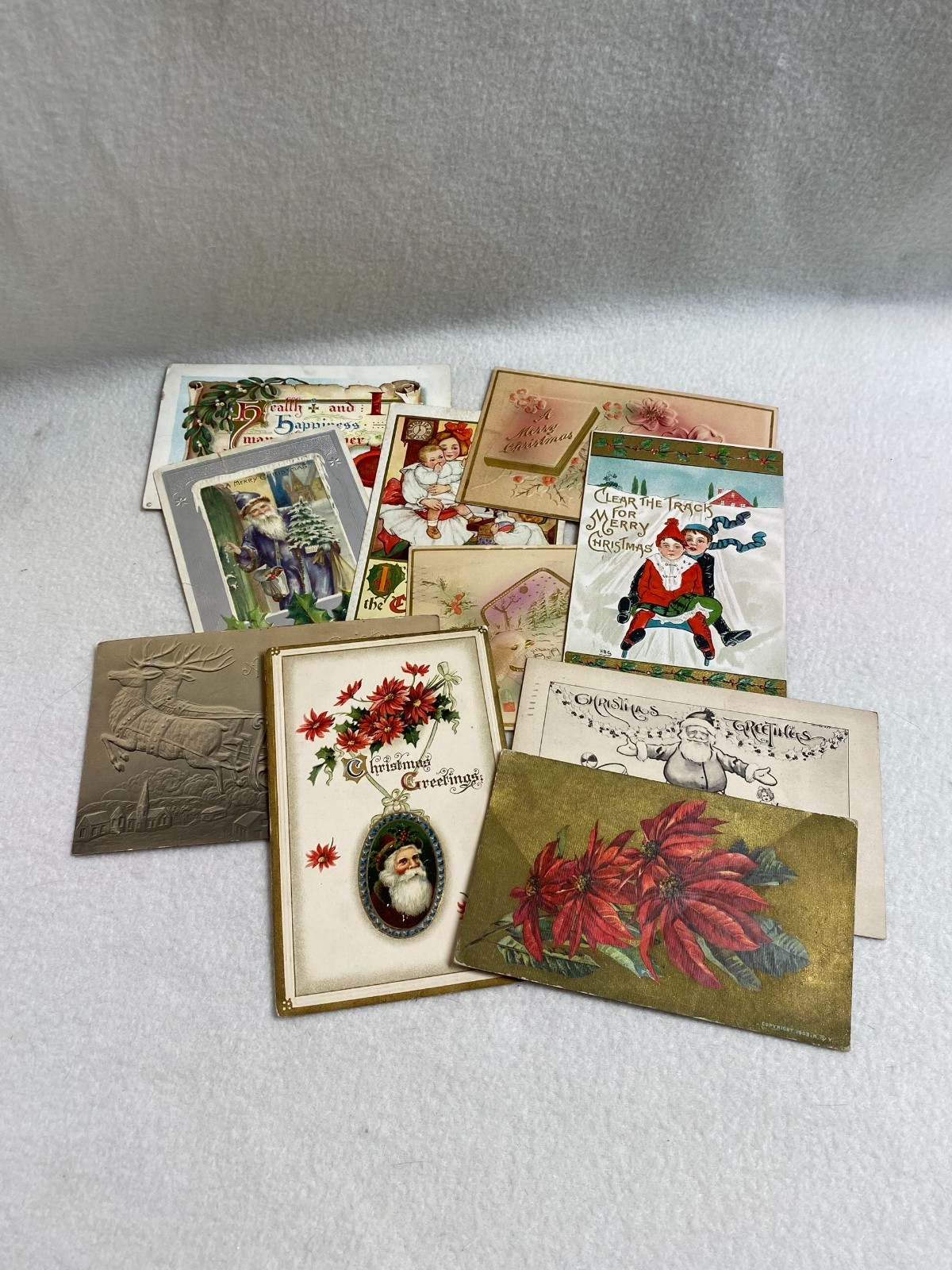 Vintage/Antique Christmas Post Cards (Used) - 1908-1912 - Set of 10