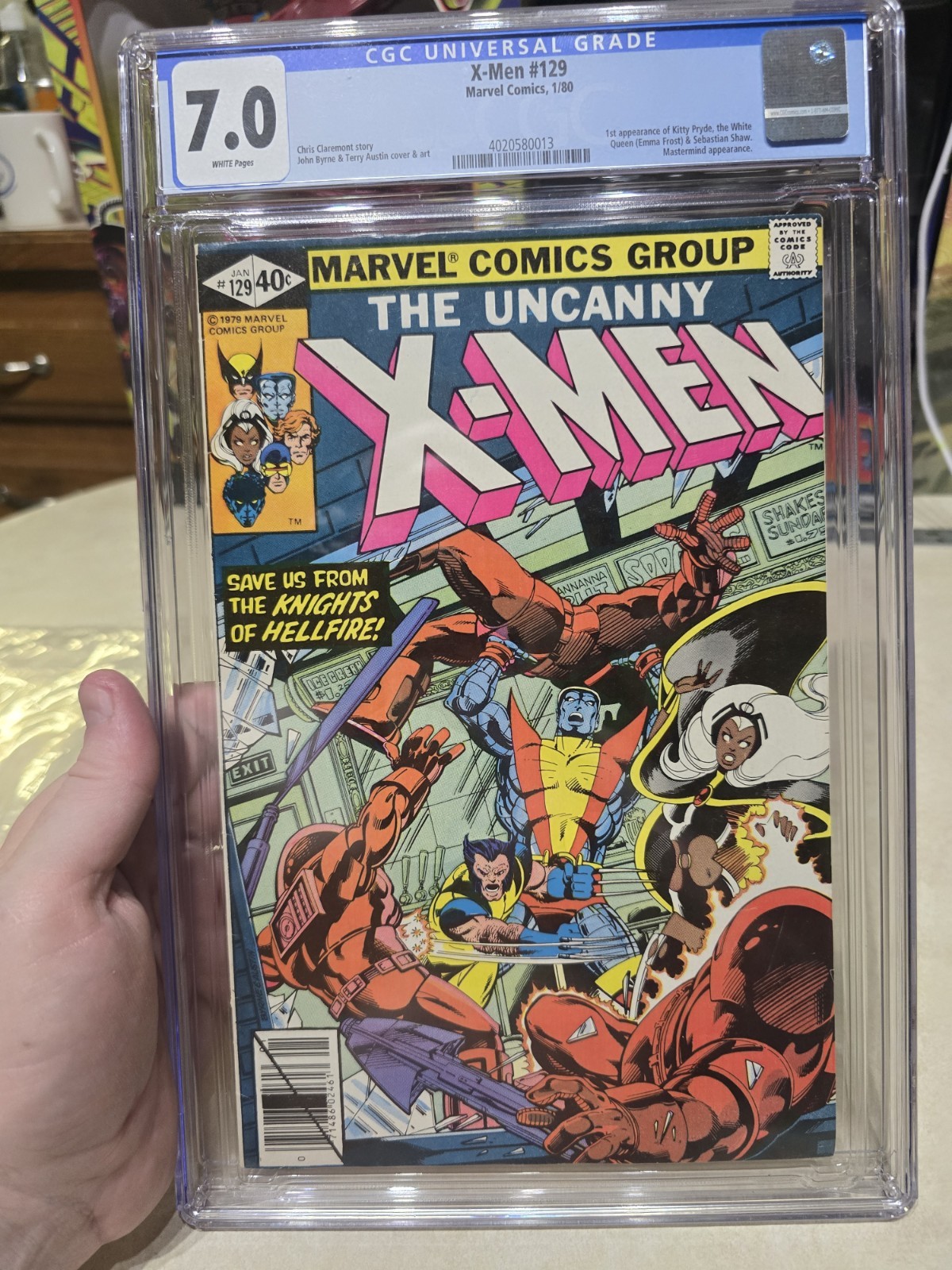 Uncanny X-Men #129 1980 CGC 7.0/VF WP 1st Kitty Pryde Emma Frost Hellfire Club